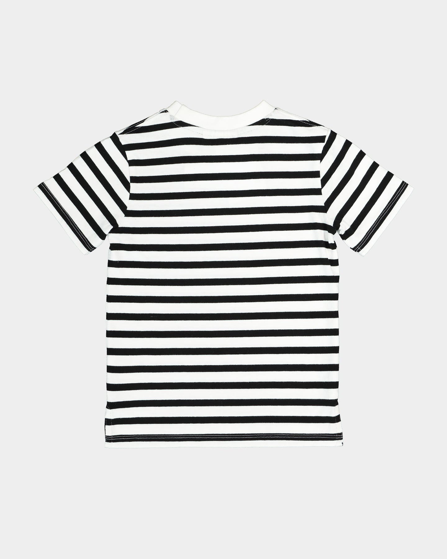EN ES Kid's Directional T-Shirt Black/White Stripe