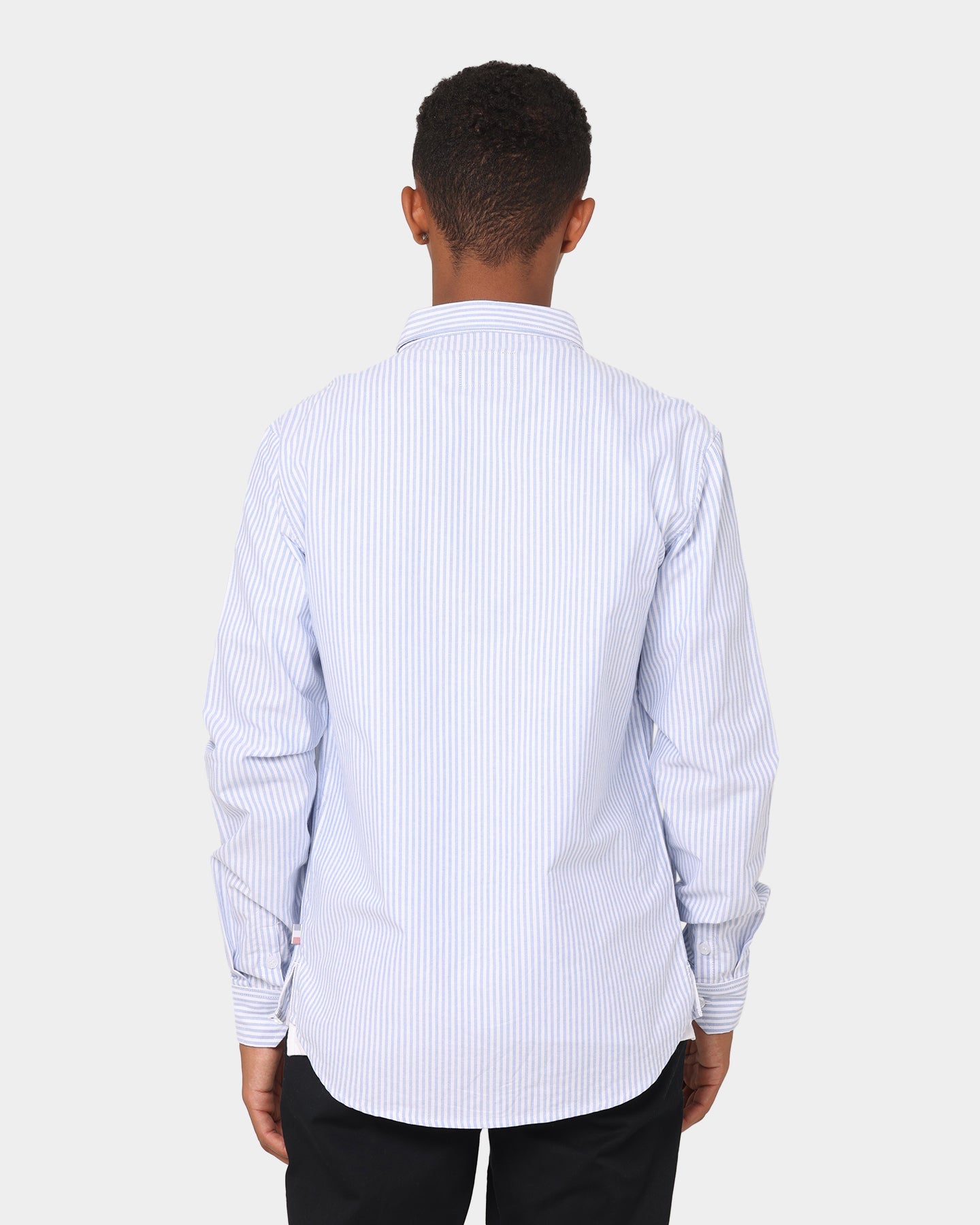 Carre Mono Oxford Button Up Shirt White/LightBlue
