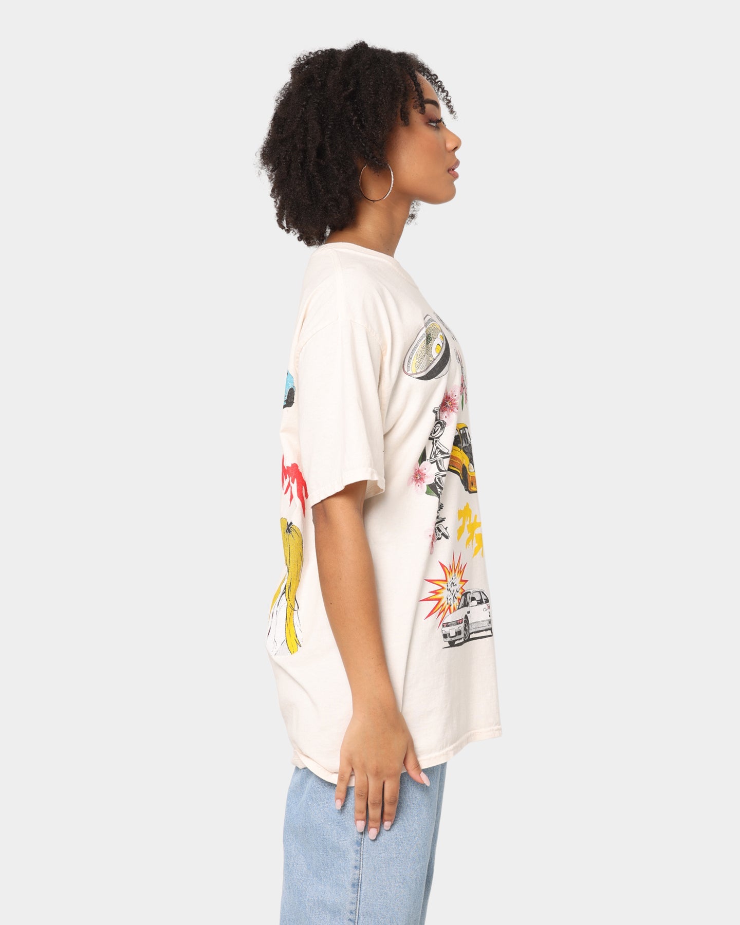 Goat Crew All Over Manga Vintage T-Shirt Off White Style001