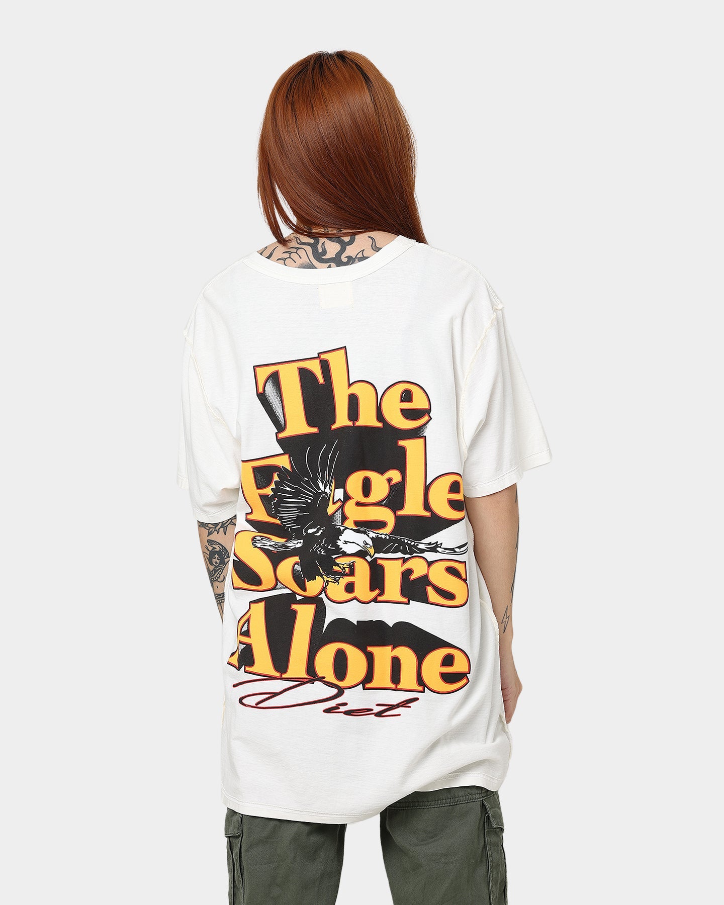 Diet Starts Monday Eagle T-Shirt Antique Style001