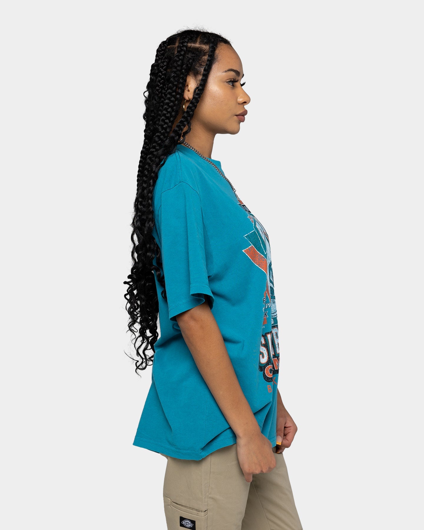 Mitchell & Ness Miami Dolphins Vintage Superbowl T-Shirt Faded Teal Style001