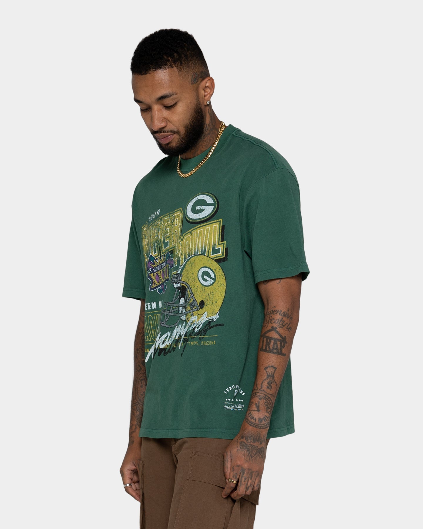 Mitchell & Ness Green Bay Packers Vintage Superbowl T-Shirt Vintage Green