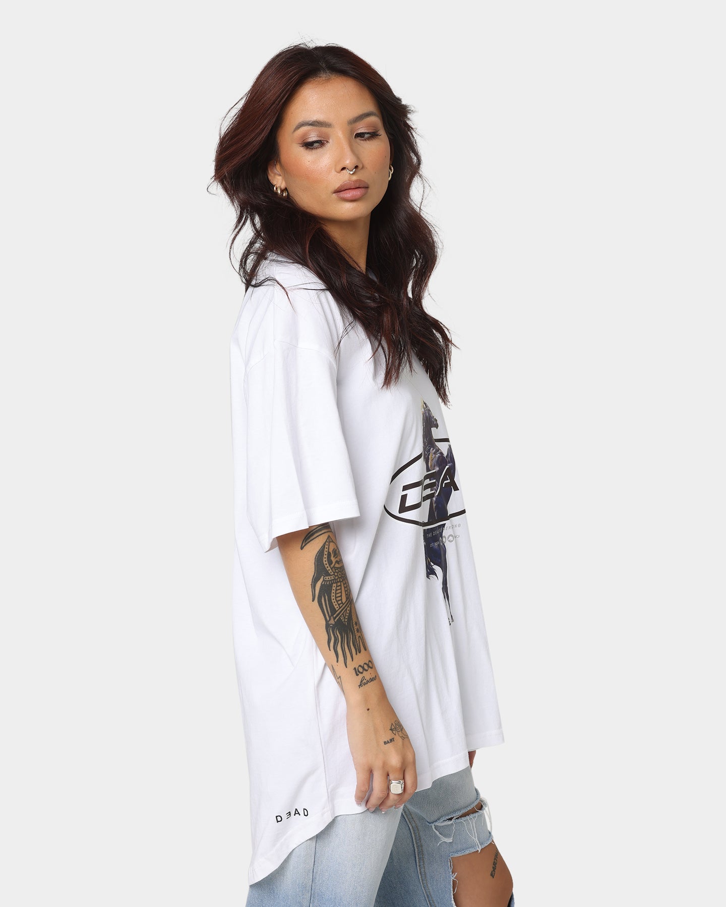 Dead Studios Till We Ride T-Shirt White/Black Style001