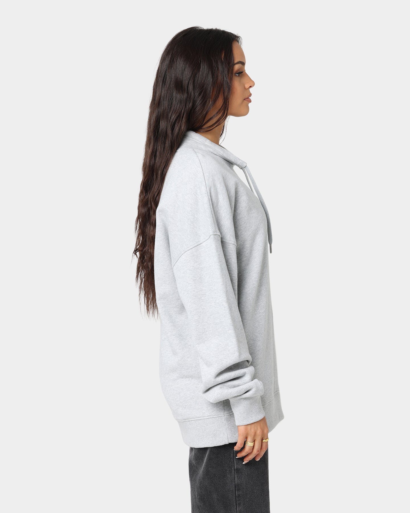 Calvin Klein Monogram Funnel Neck Sweatshirt Light Grey Heat Style001