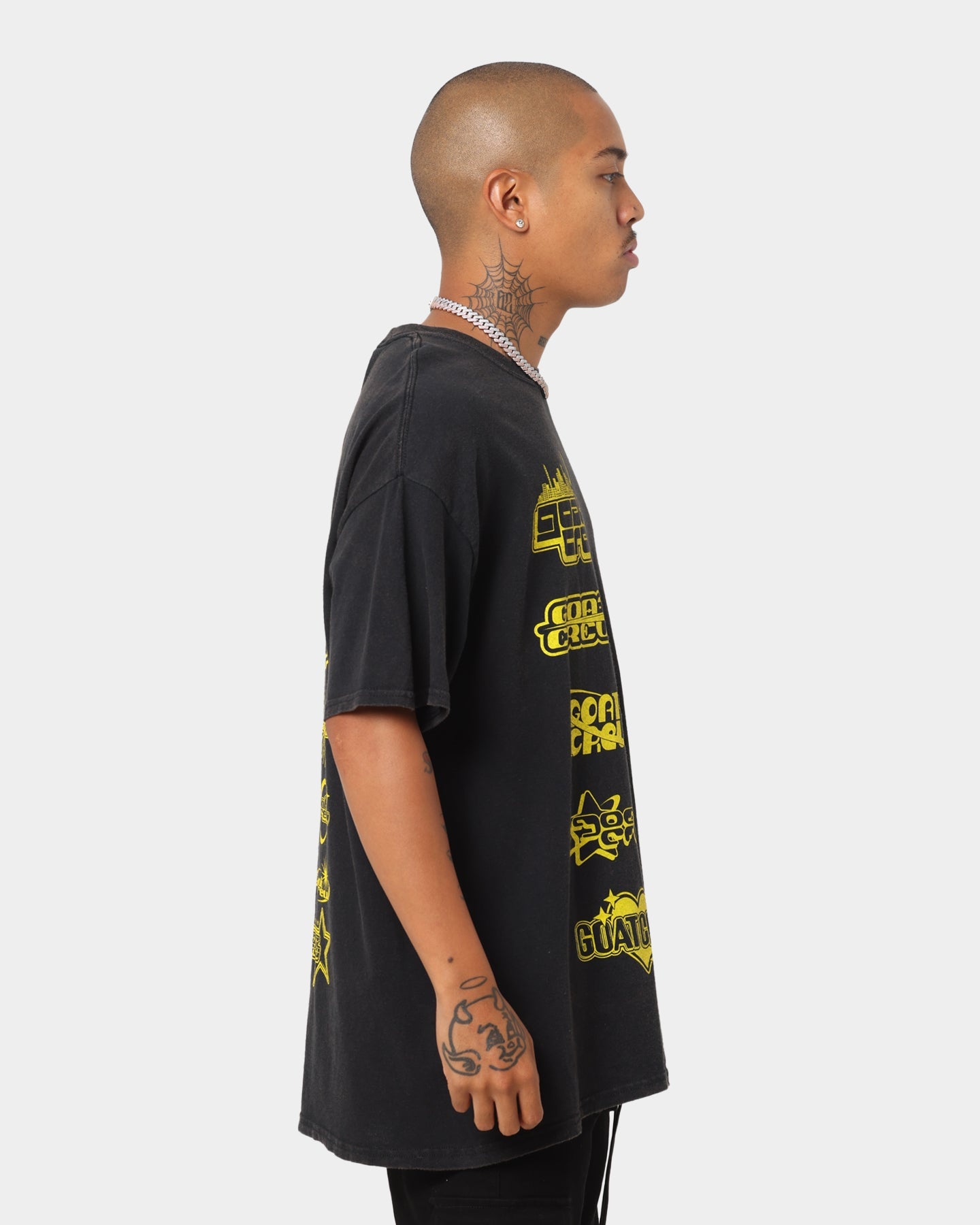 Goat Crew Black Lightning Vintage T-Shirt Black Wash