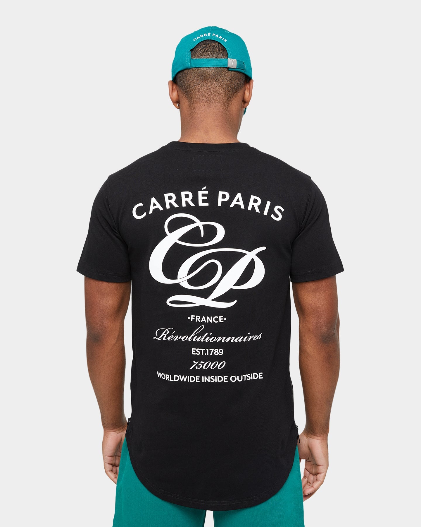 Carre Revolution Zip Drop Tail T-Shirt Black