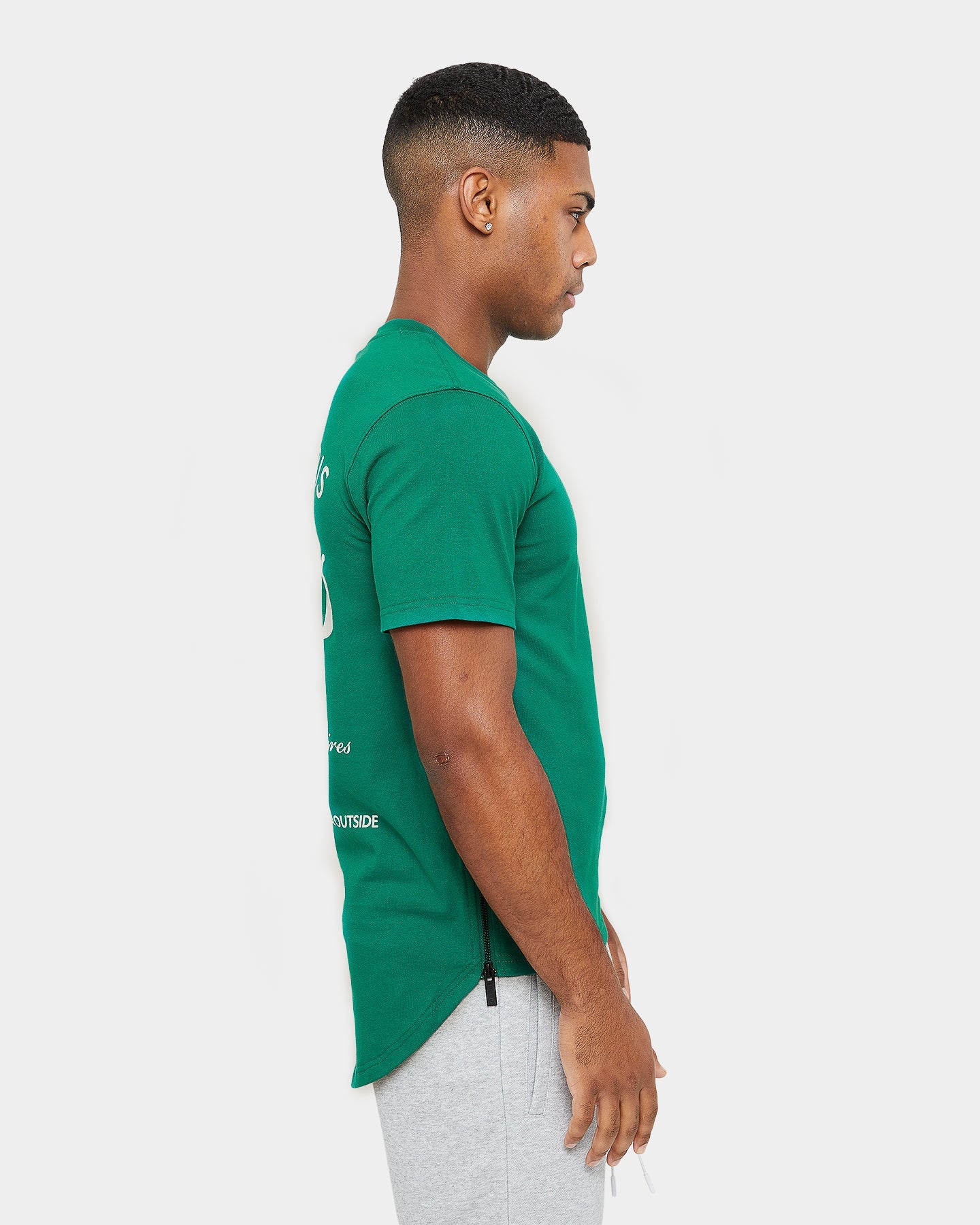 Carre Revolution Zip Drop Tail T-Shirt Deep Teal