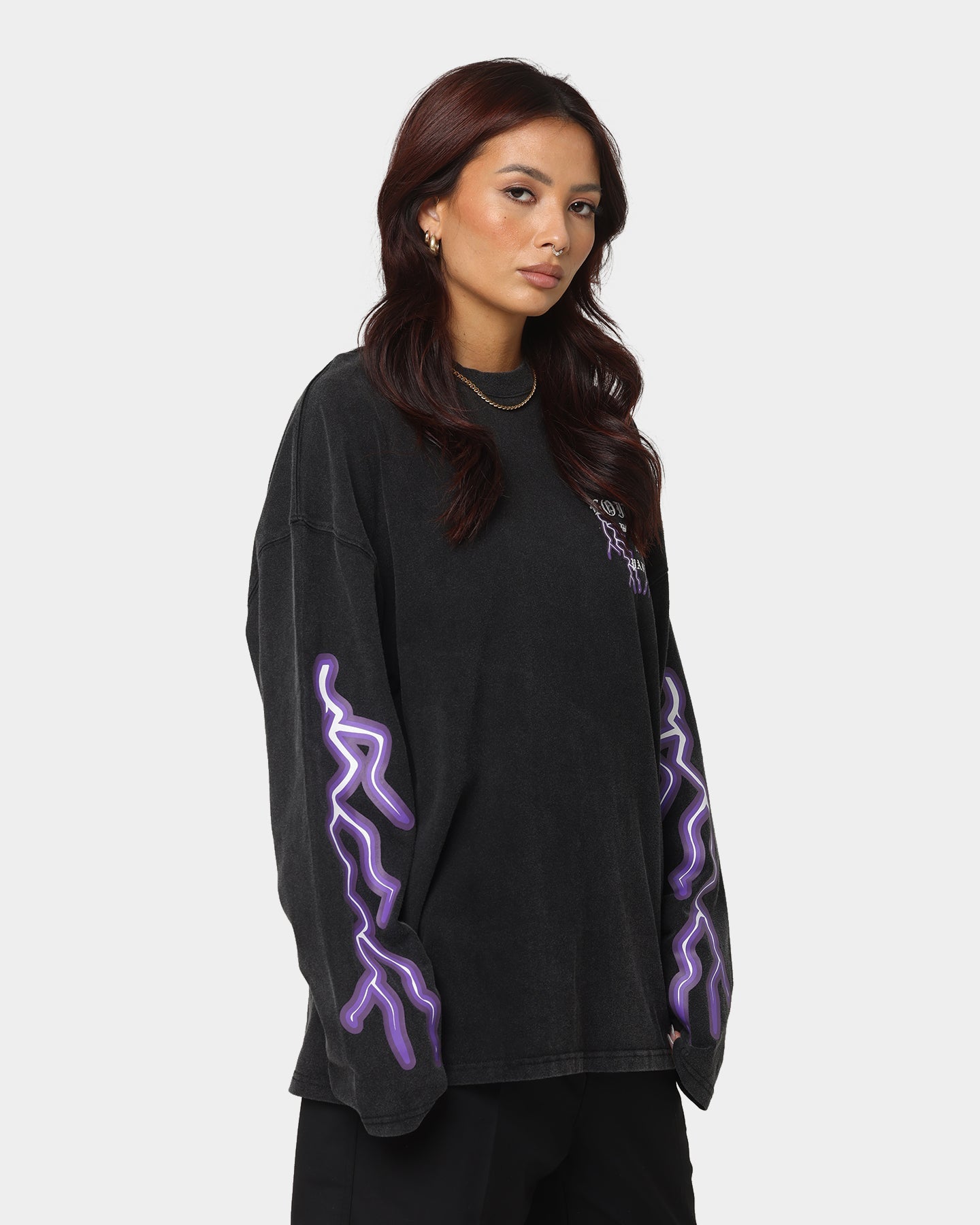 Loiter Born Of Pain Long Sleeve T-Shirt Black Style001