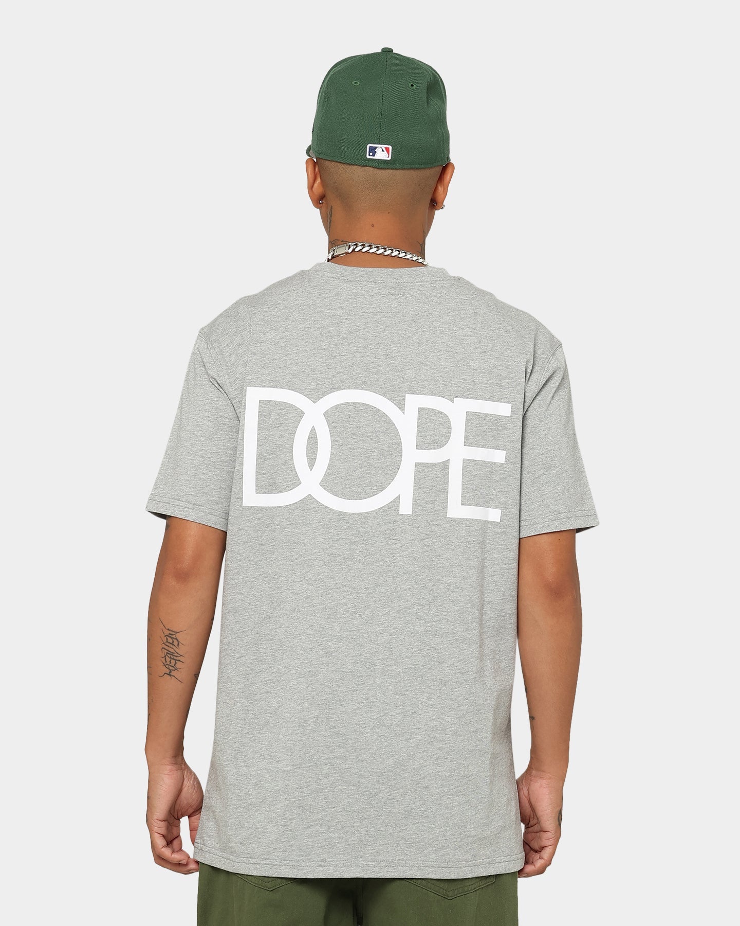 DOPE Core Logo T-Shirt Grey Marle/White