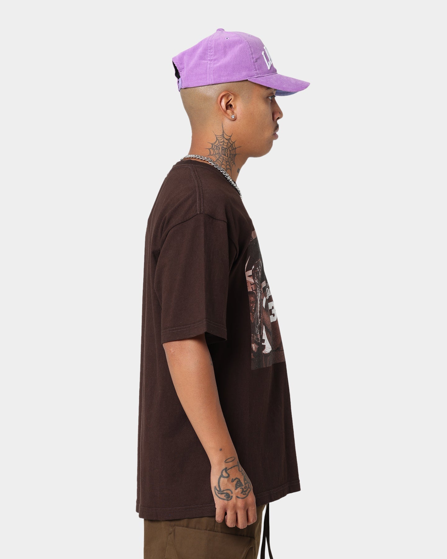 Mitchell & Ness Los Angeles Lakers Shaq Photo T-Shirt Baroque Brown