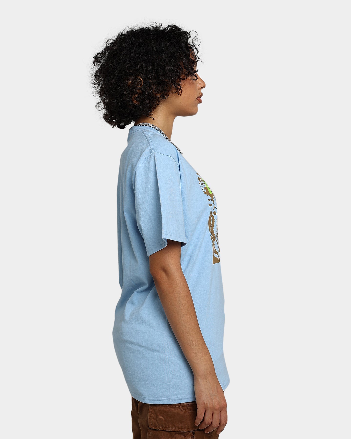 HUF Que Como T-Shirt Light Blue Style001