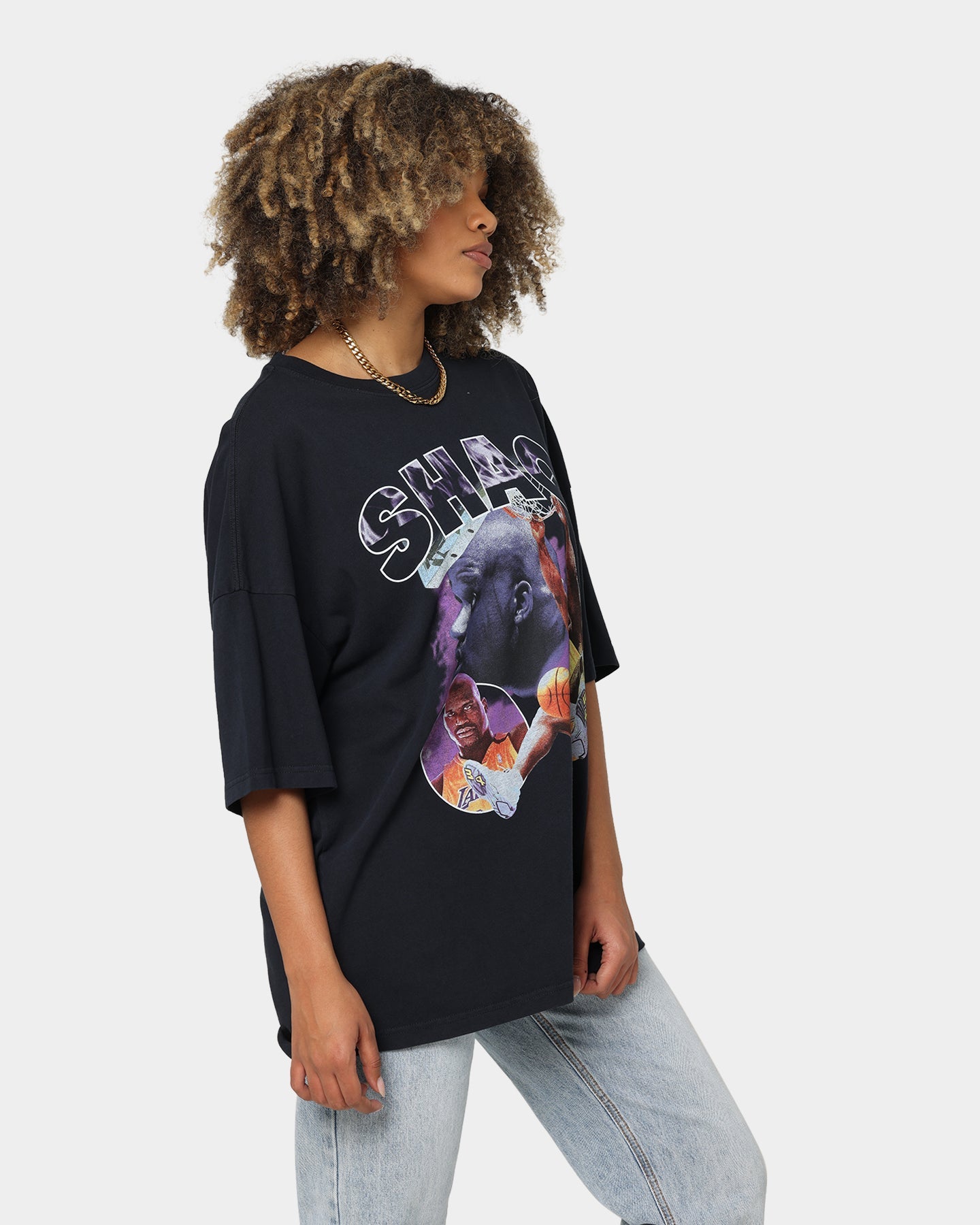 Mitchell & Ness Shaq T-Shirt Faded Black Style001