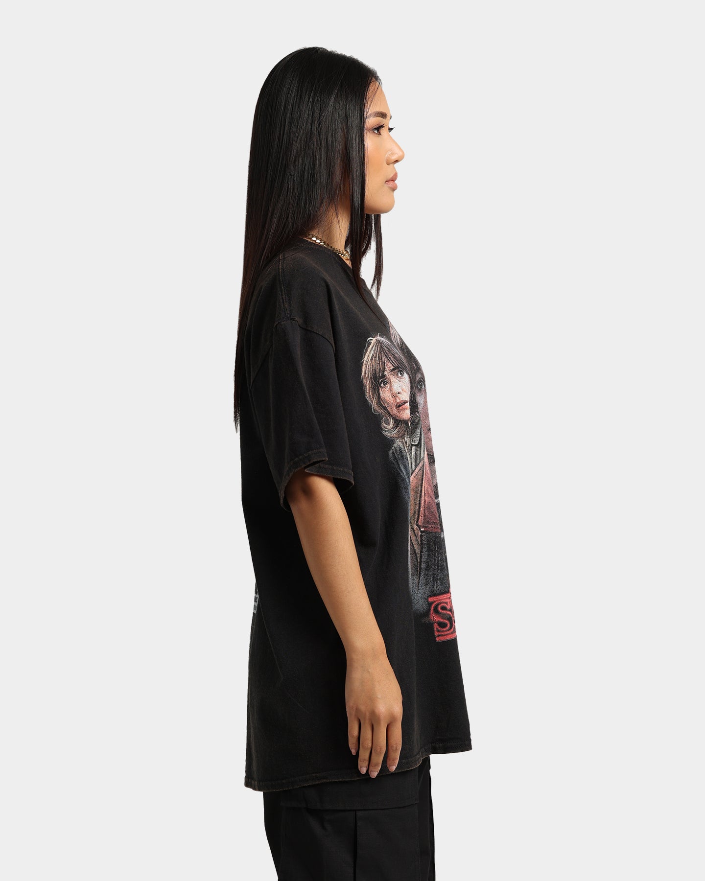 Goat Crew X Stranger Things Will Vintage T-Shirt Black Wash Style001