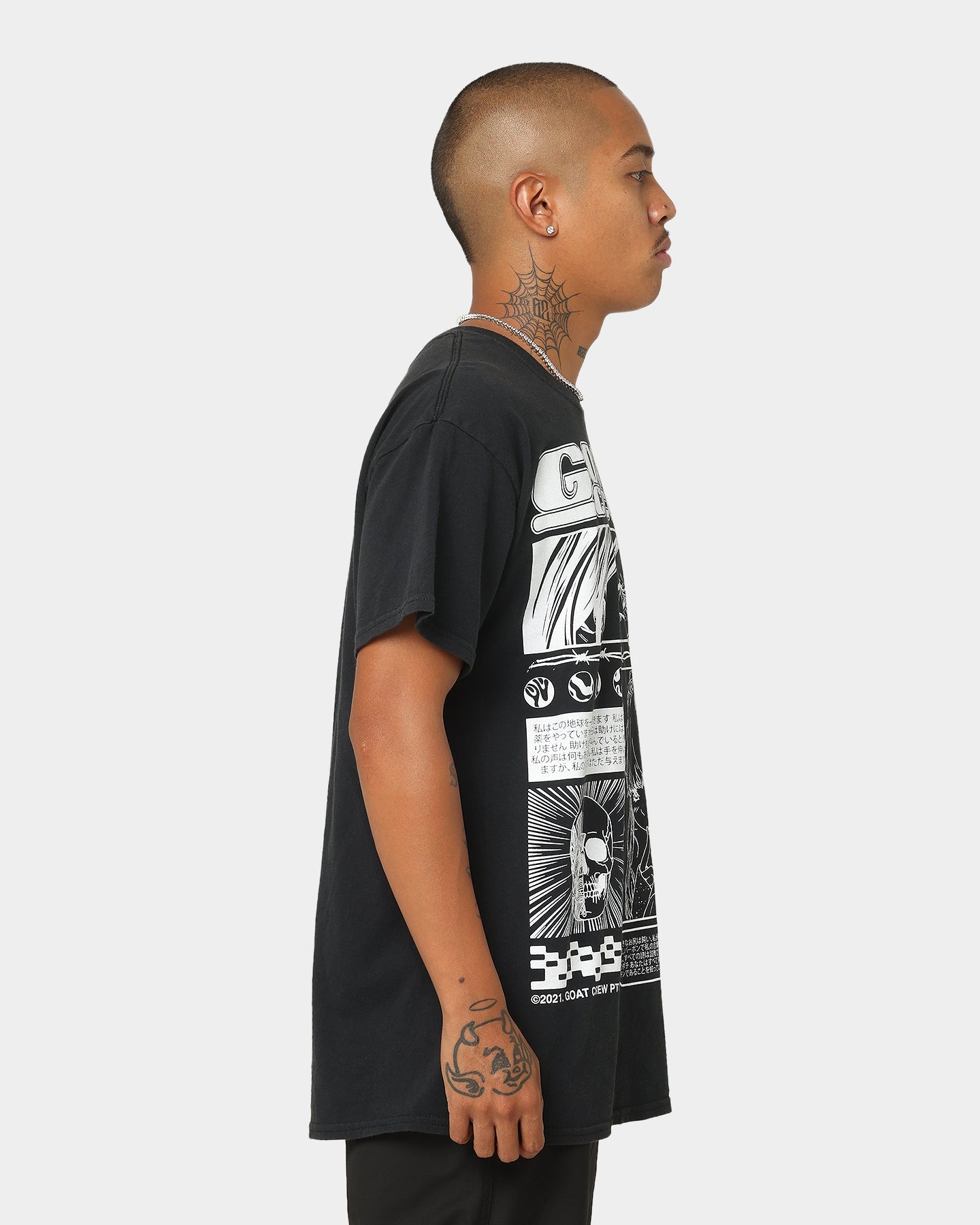 Goat Crew Harajuku Vintage T-Shirt Black Wash