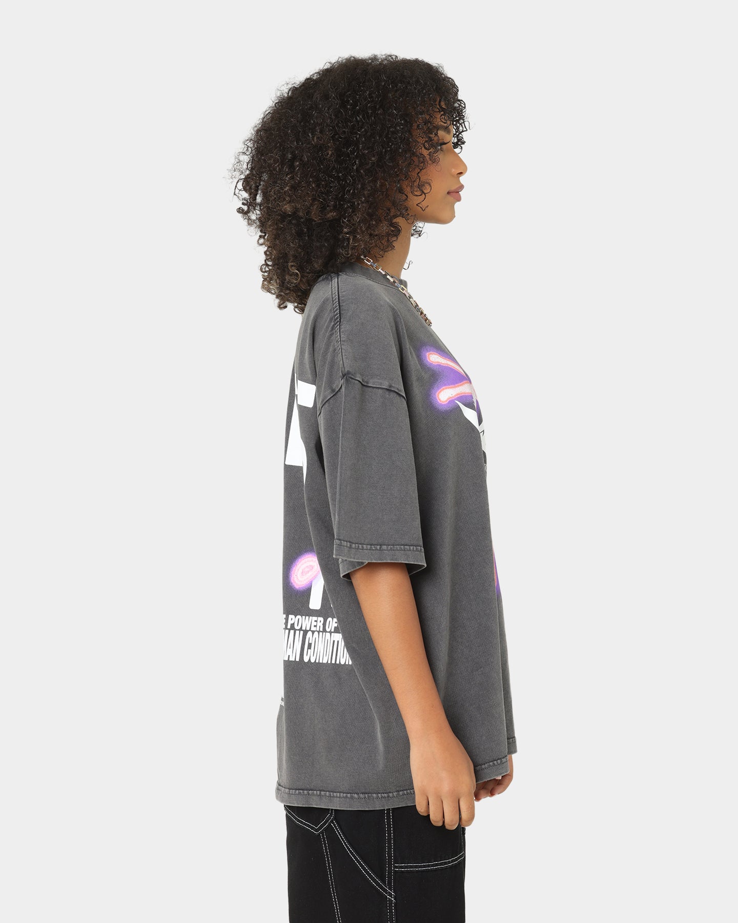 Loiter Human Condition Vintage T-Shirt Charcoal Style001