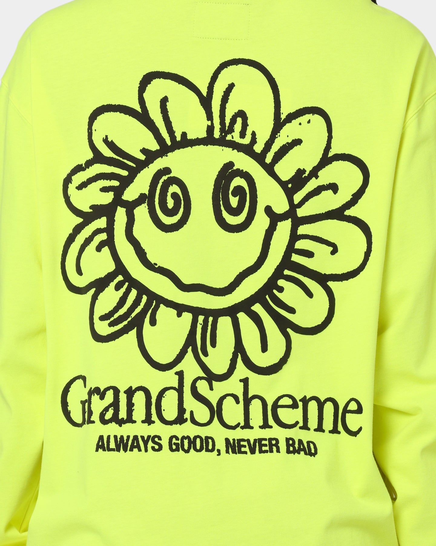 Grand Scheme Always Good Long Sleeve T-Shirt Fluro Yellow Style001
