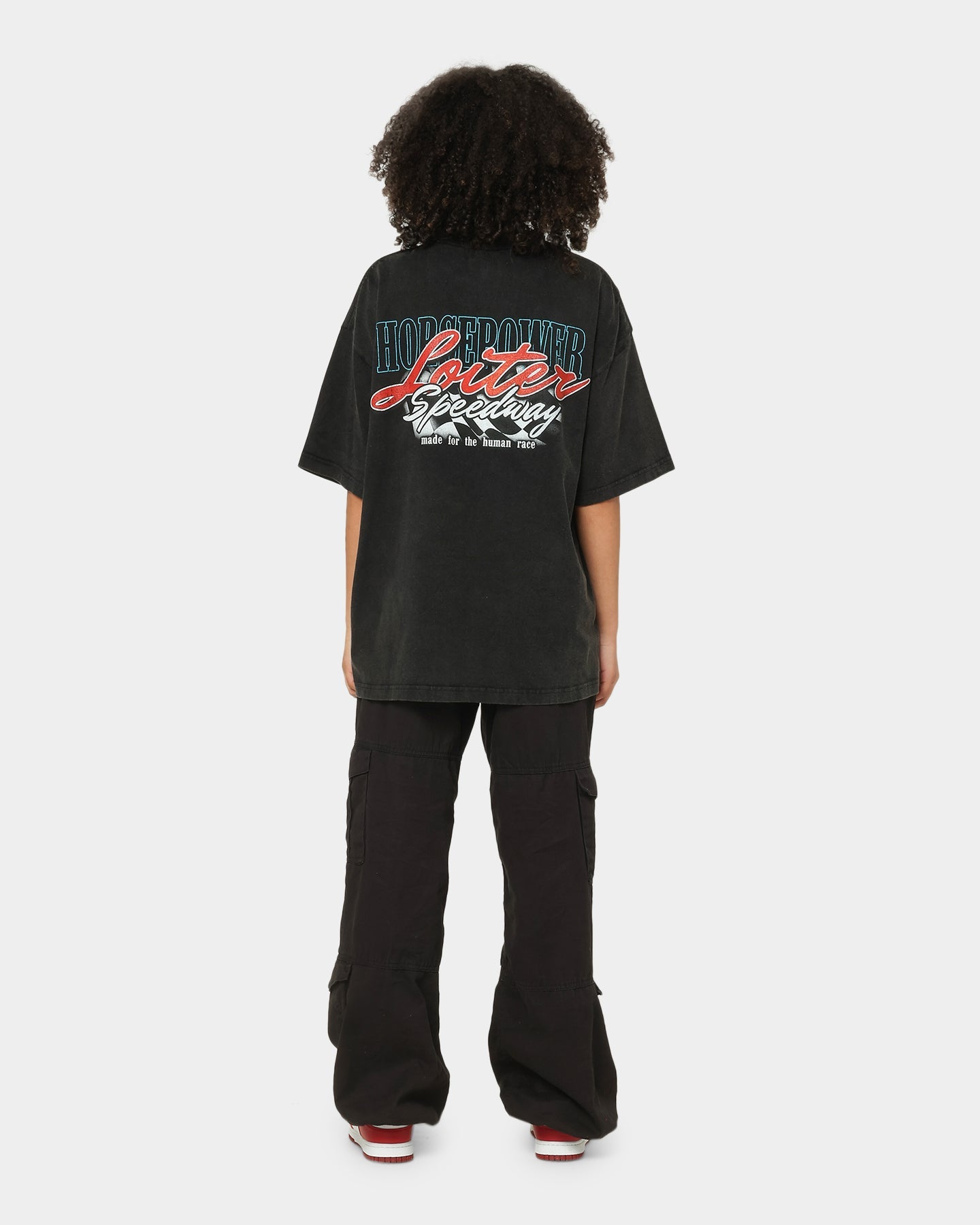 Loiter Speedway Vintage T-Shirt Vintage Black Style001