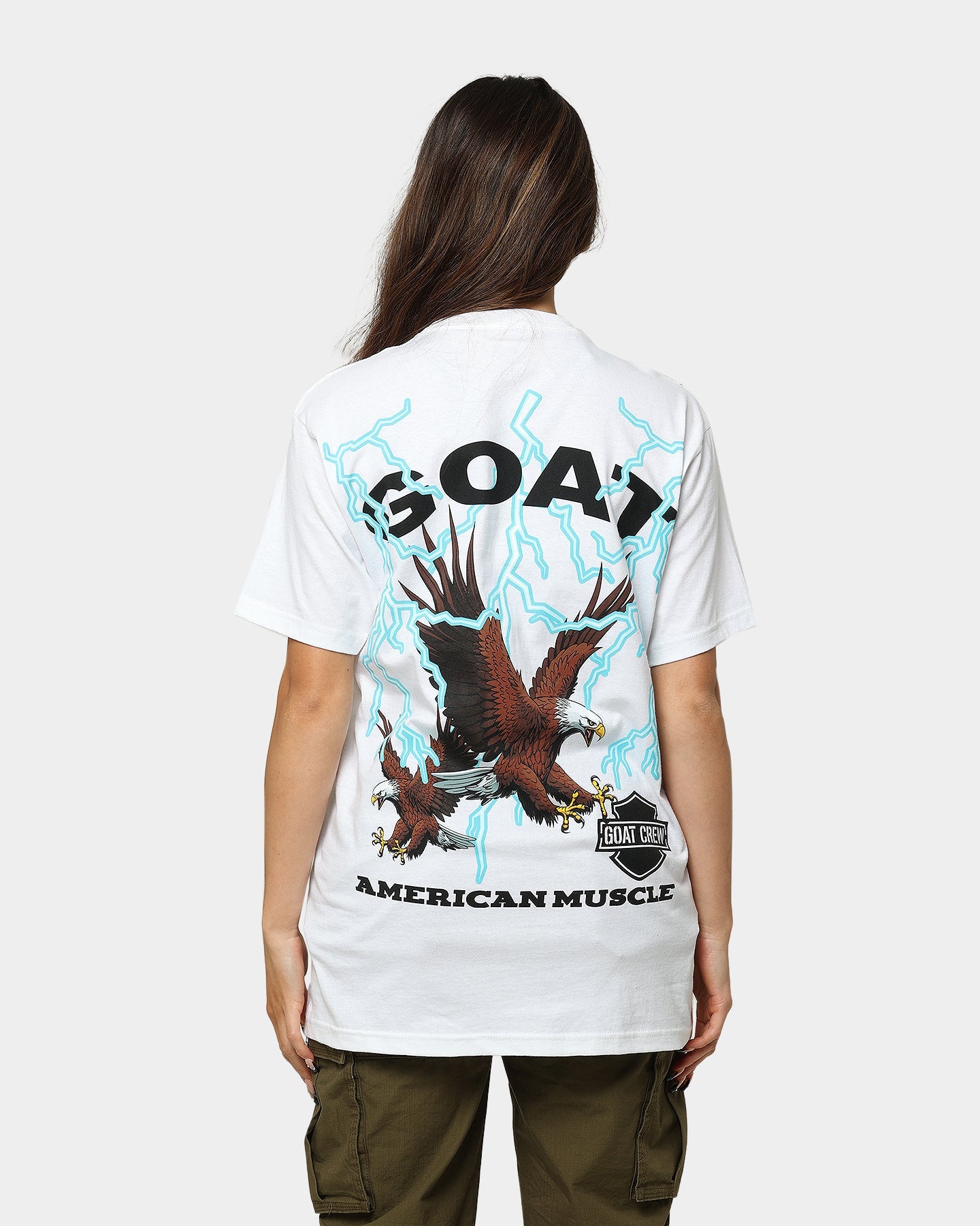 Goat Crew American Muscle T-Shirt White Style001