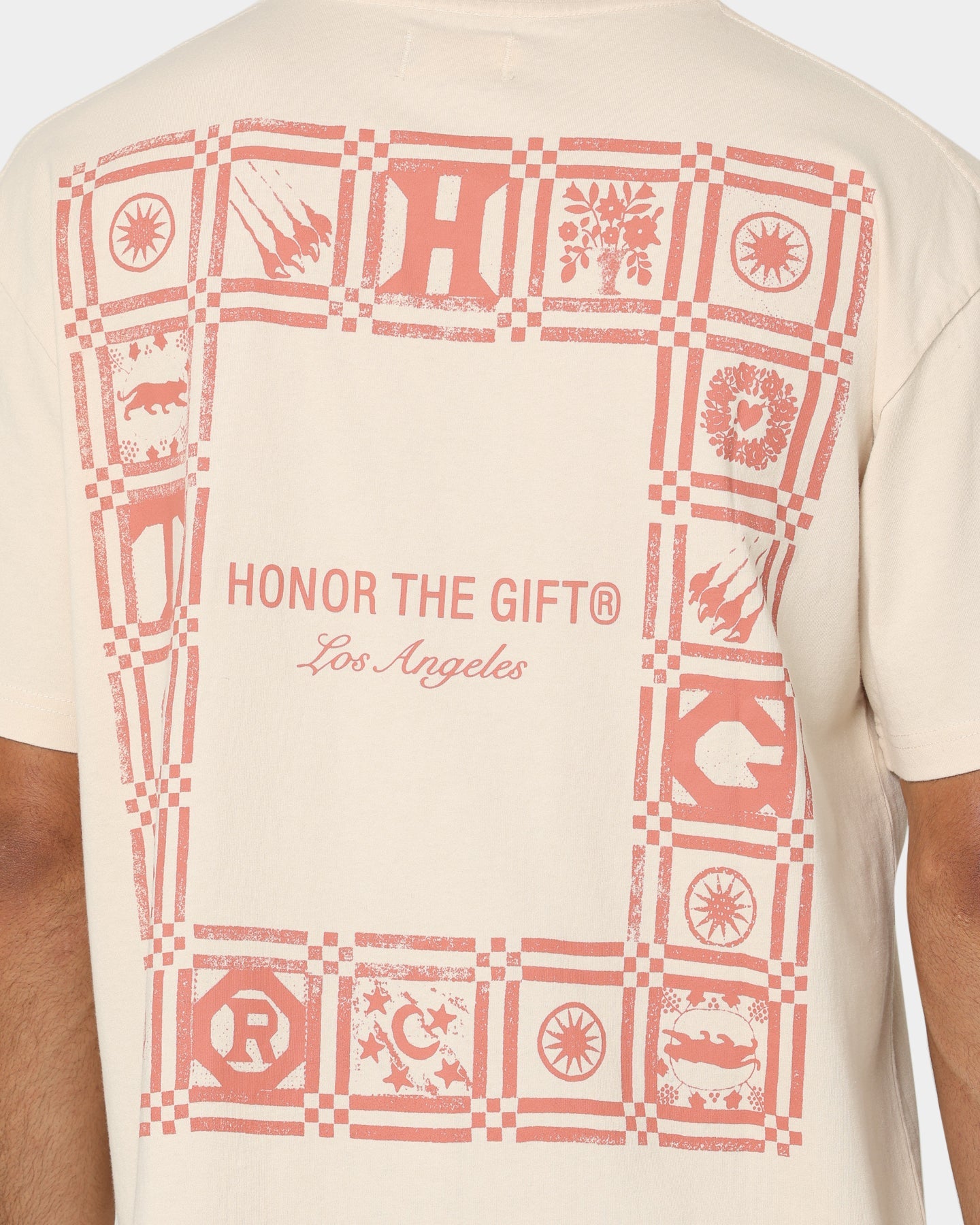 Honor The Gift Quilt Short Sleeve T-Shirt Cream