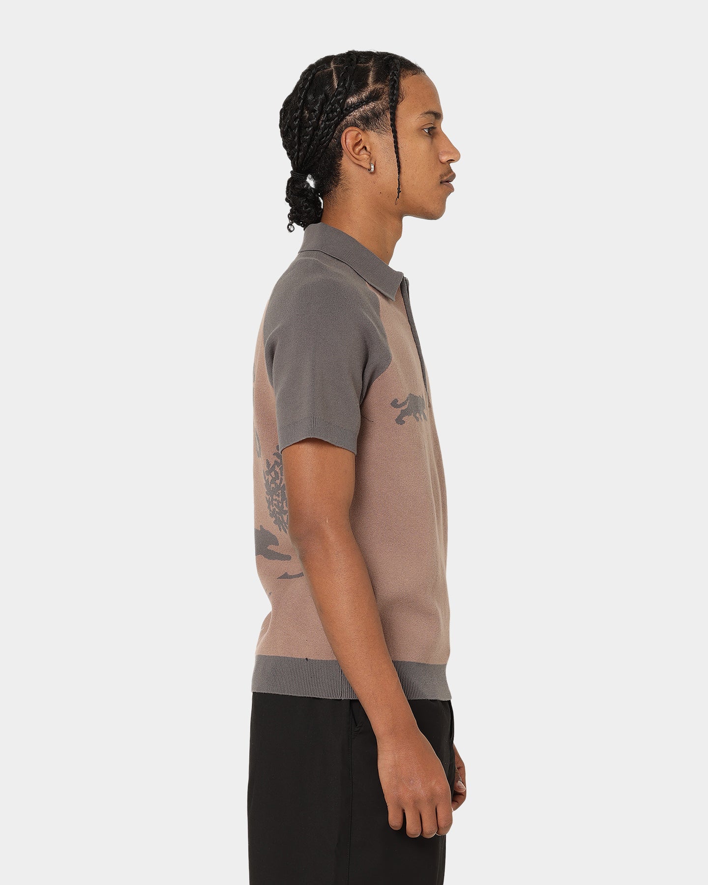 Honor The Gift Rosecrans Knitted Short Sleeve Polo Shirt Hickory