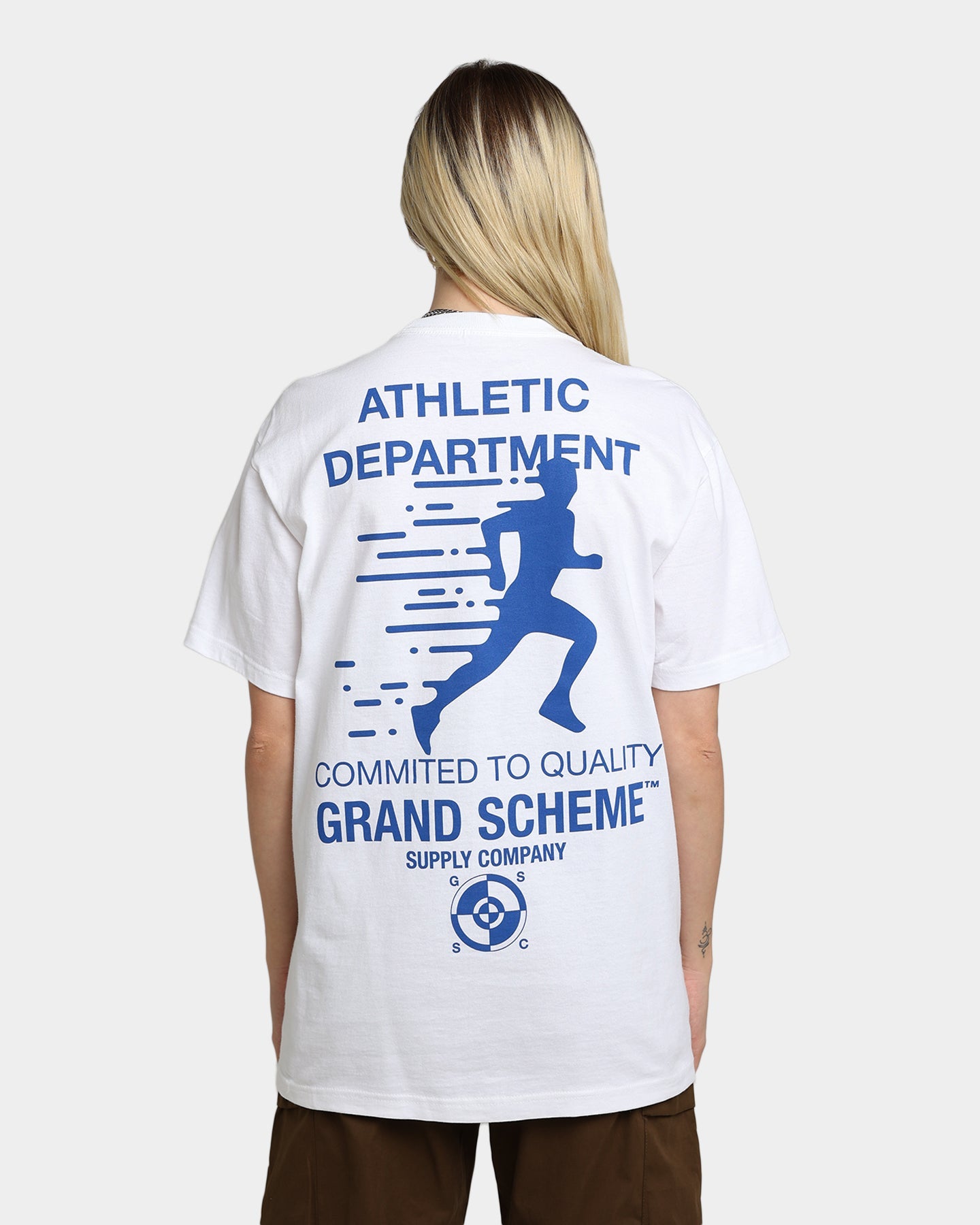 Grand Scheme Athletic Department T-Shirt White Style001