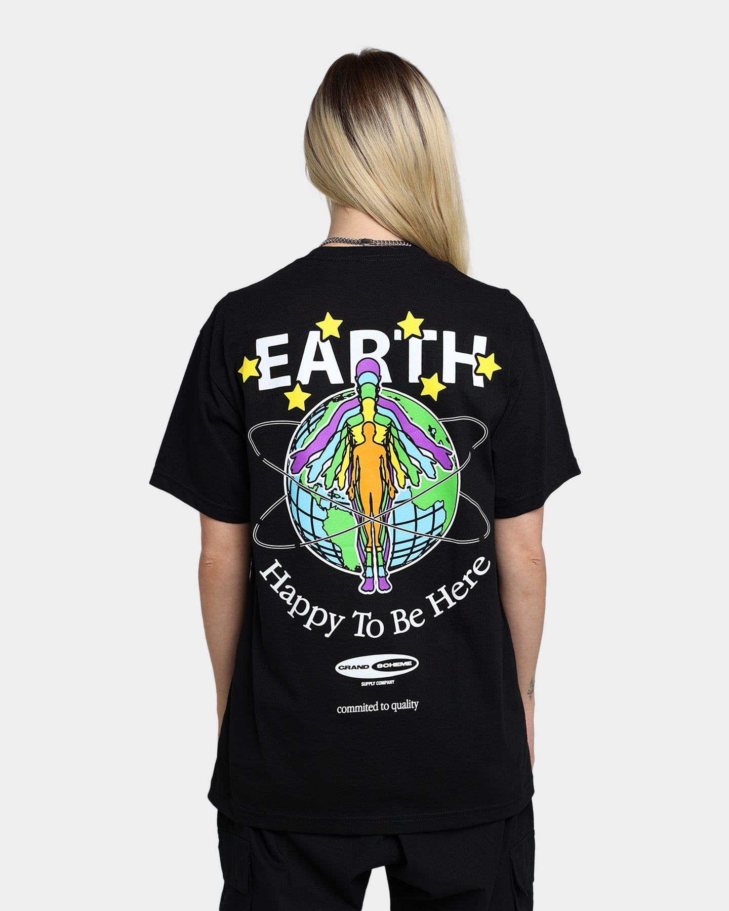 Grand Scheme Earth T-Shirt Black Style001