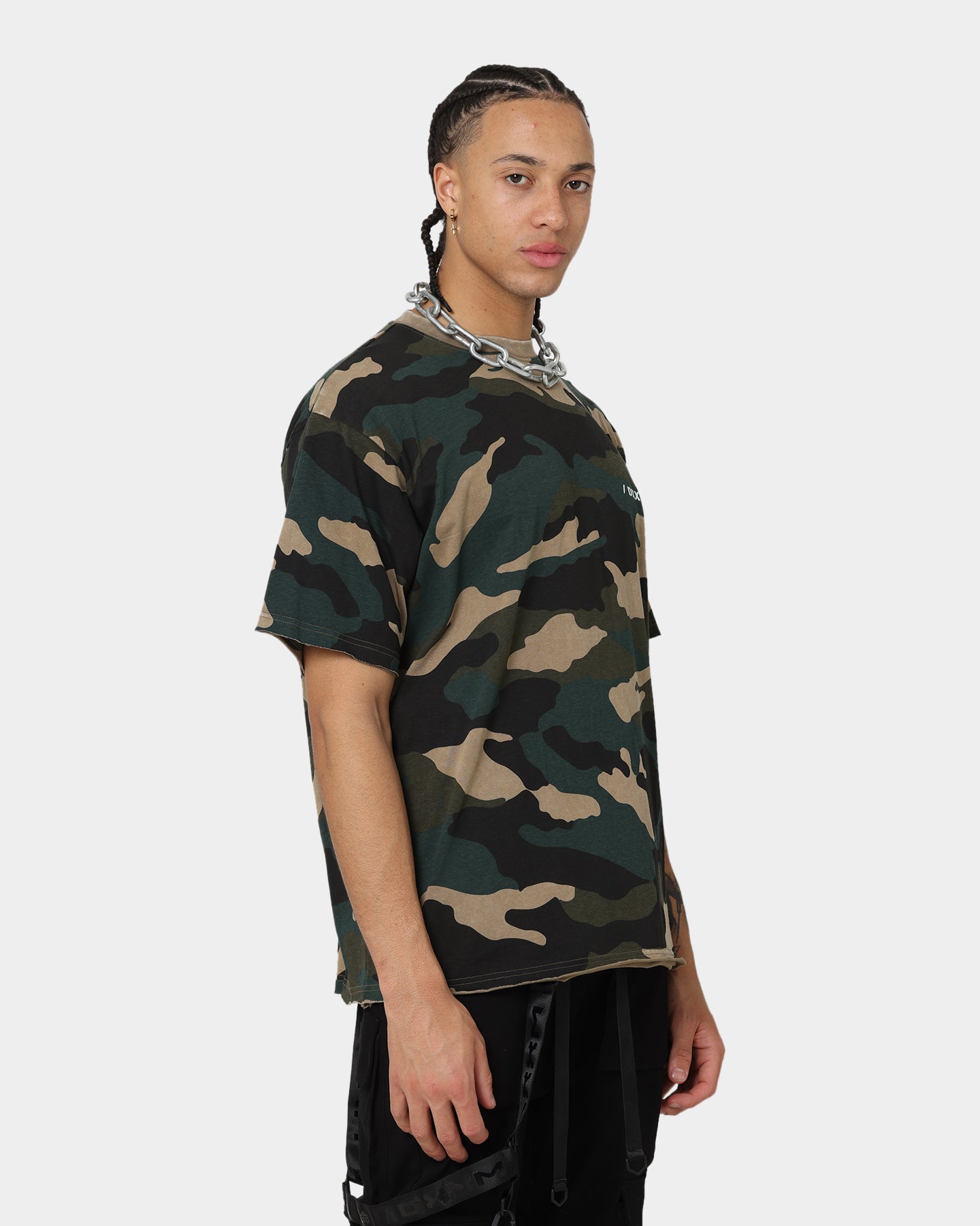 DXXMLIFE L-4 CXre Baggy T-Shirt Woodland Camo