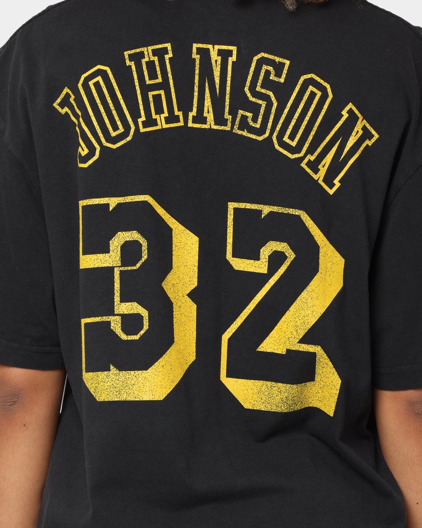 Mitchell & Ness Los Angeles Lakers Magic Johnson #32 N&N Vintage T-Shirt Faded Black Style001