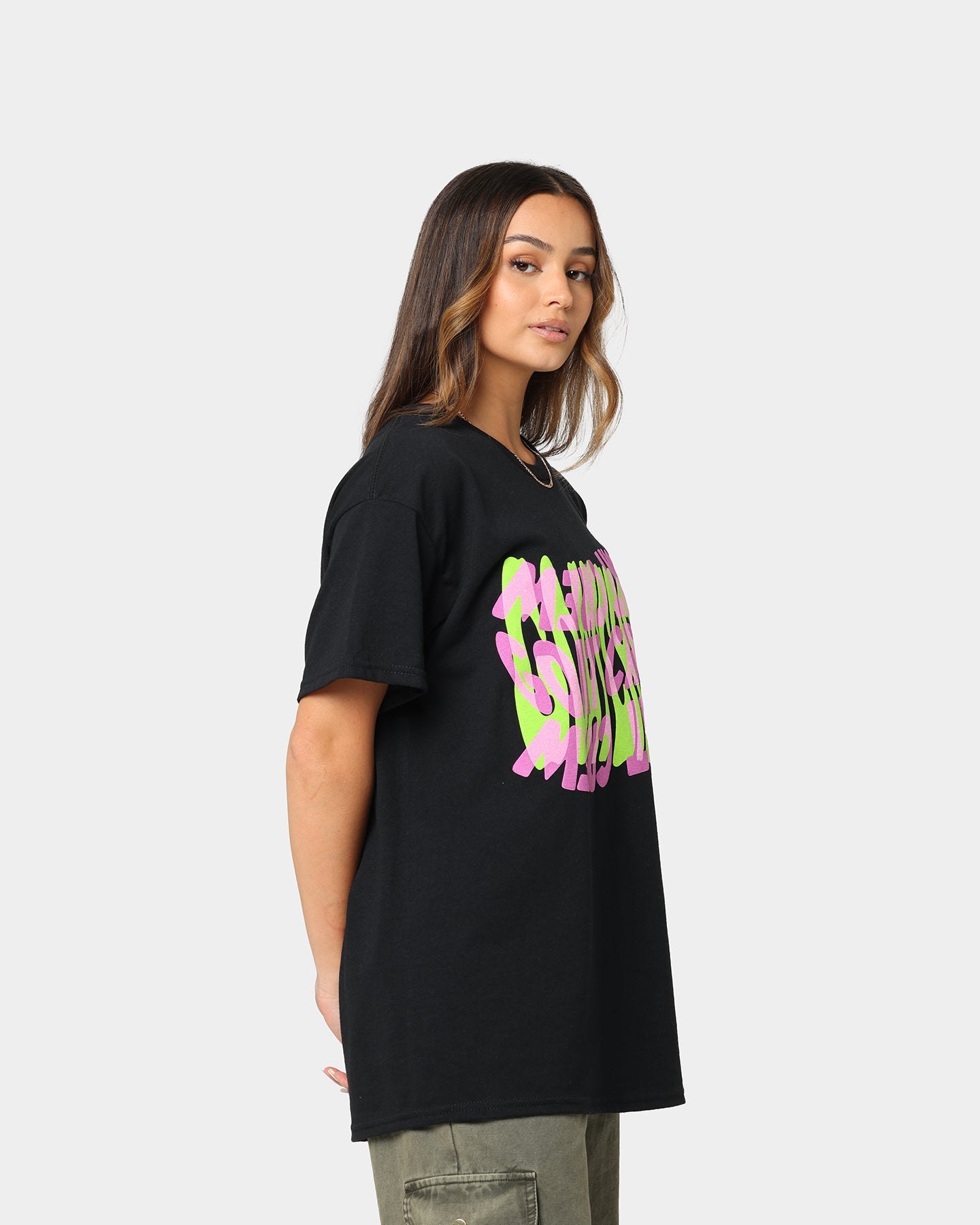 Goat Crew Warped Logo T-Shirt Black/Purple Style001