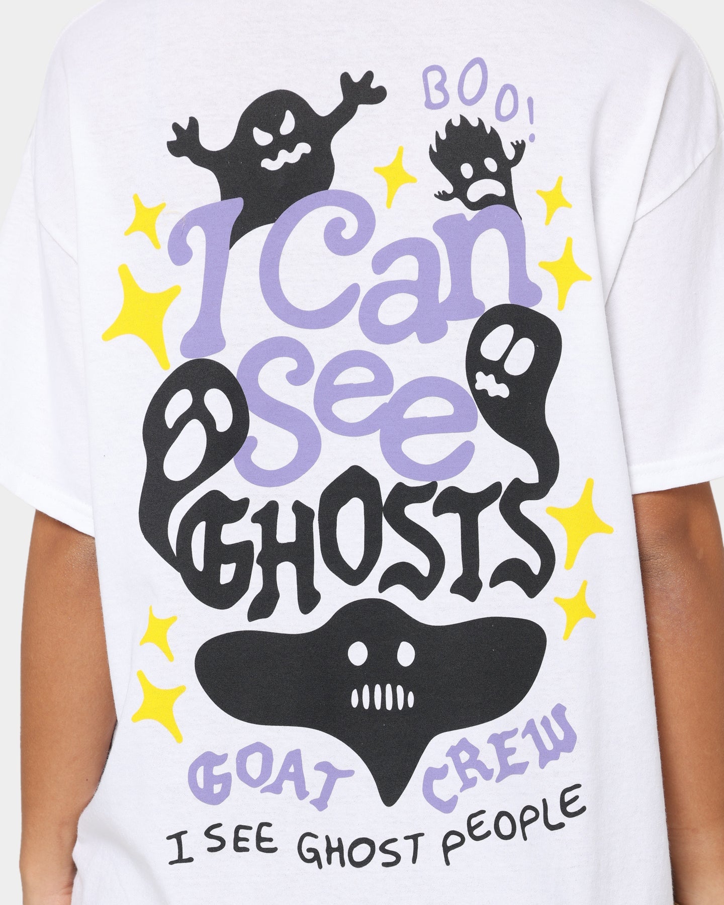 Goat Crew I Can See Ghosts All Over Print T-Shirt White Style001