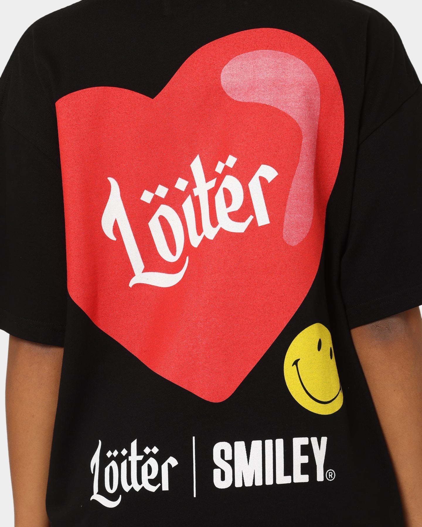 Loiter X Smiley I Heart Loiter T-Shirt Black Style001