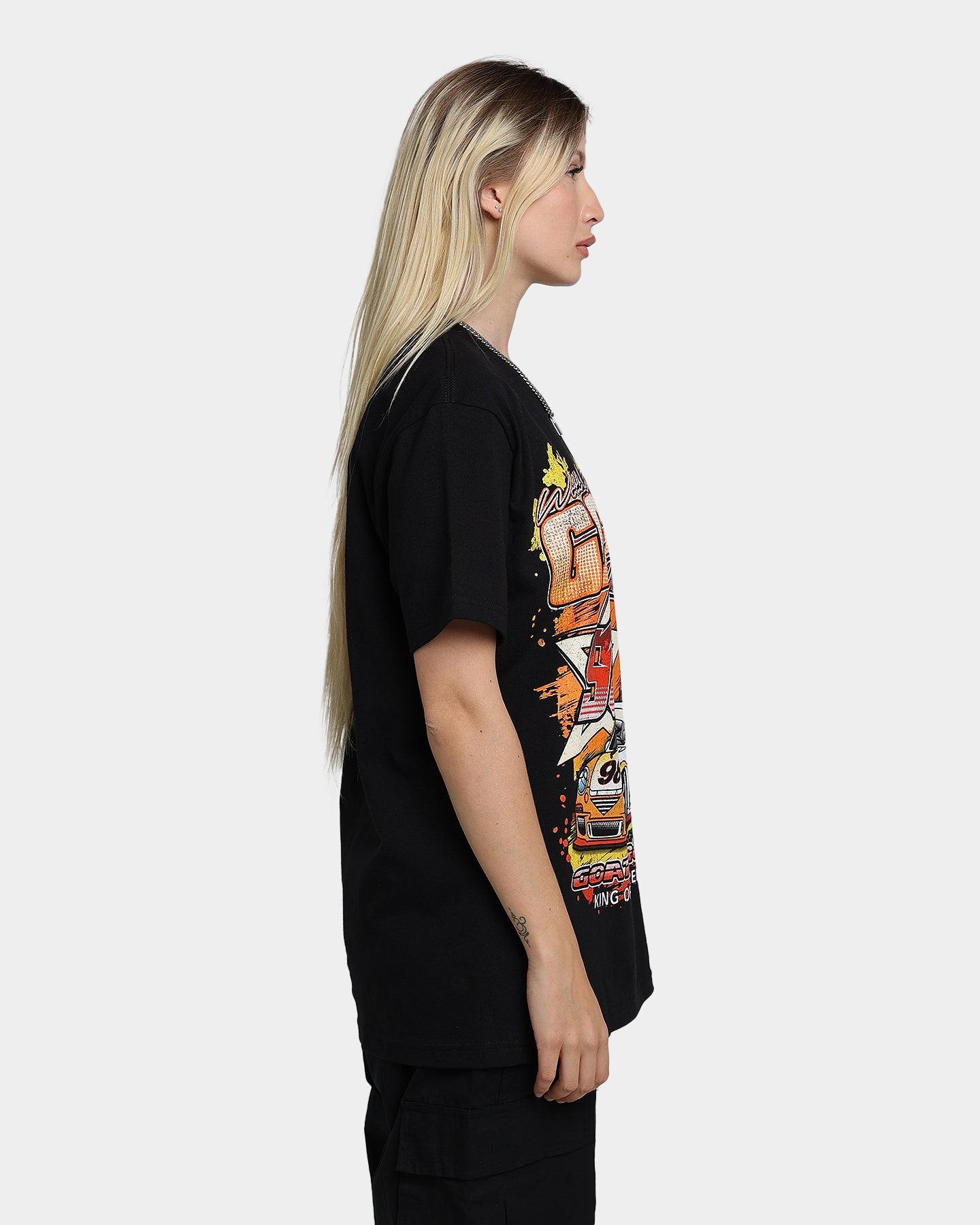 Goat Crew Racing Street King T-Shirt Black Style001
