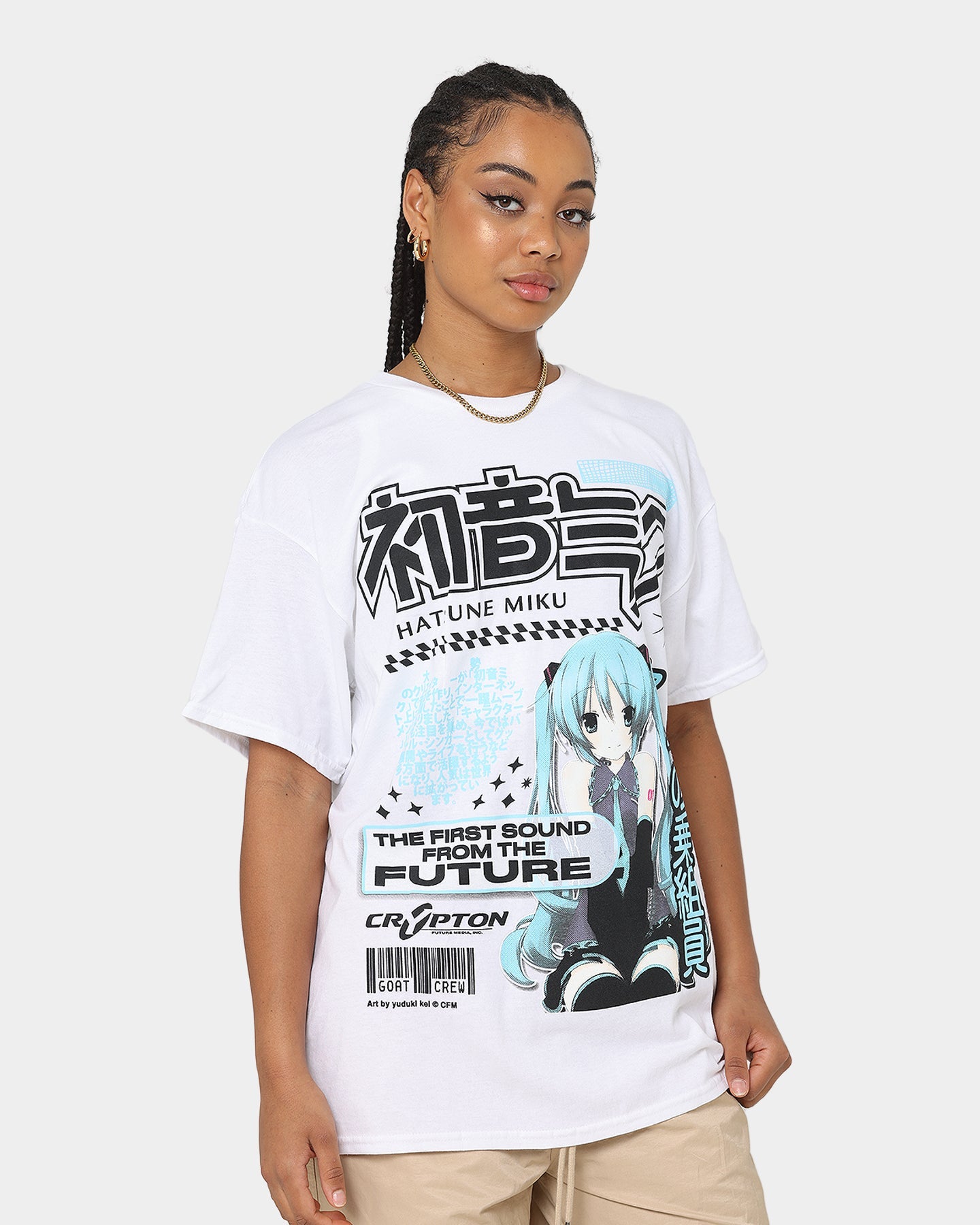 Goat Crew X Hatsune Miku Future Sound T-Shirt White Style001