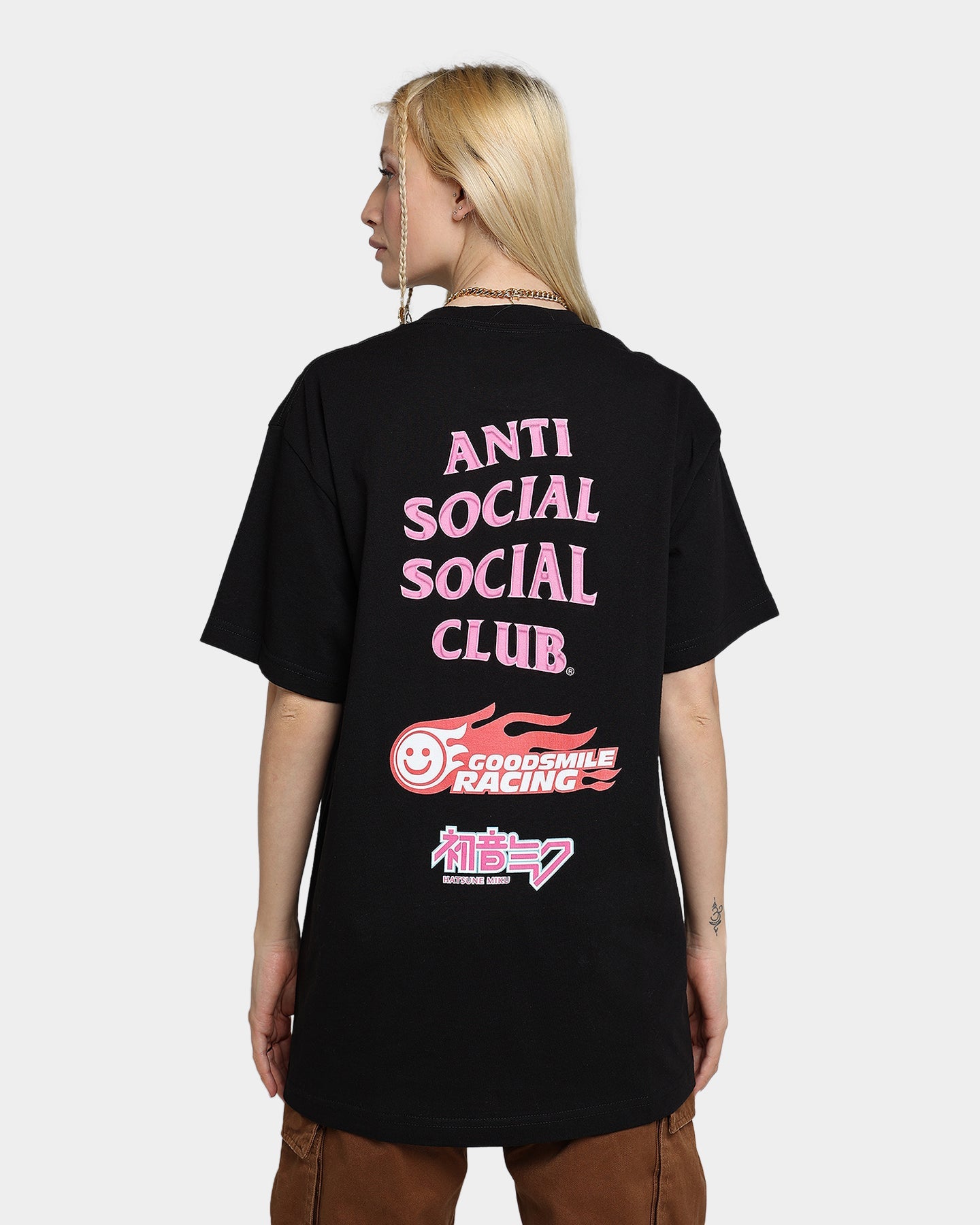 Anti Social Social Club Good Smile Racing T-Shirt Black Style001