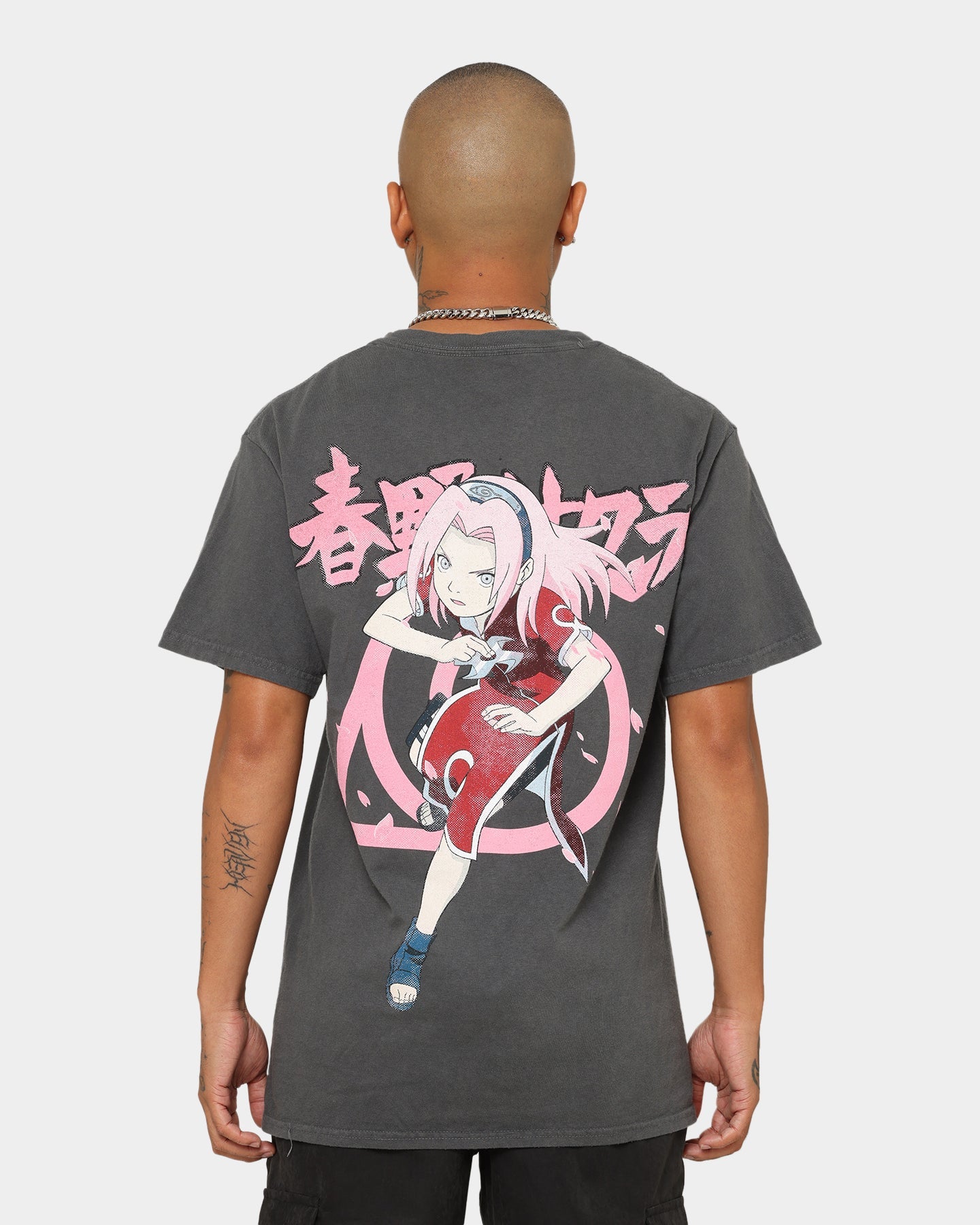 Goat Crew X Naruto Sakura CLR T-Shirt Charcoal