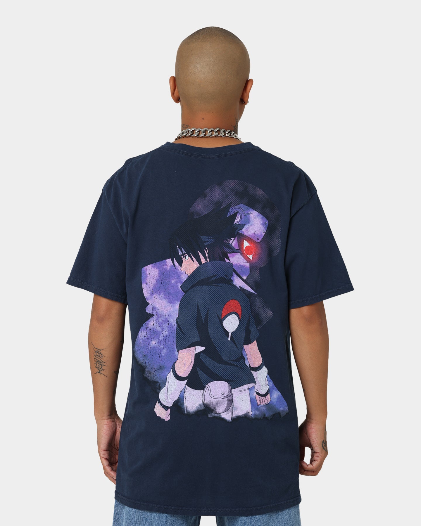 Goat Crew X Naruto Sasuke Premium CLR T-Shirt Navy