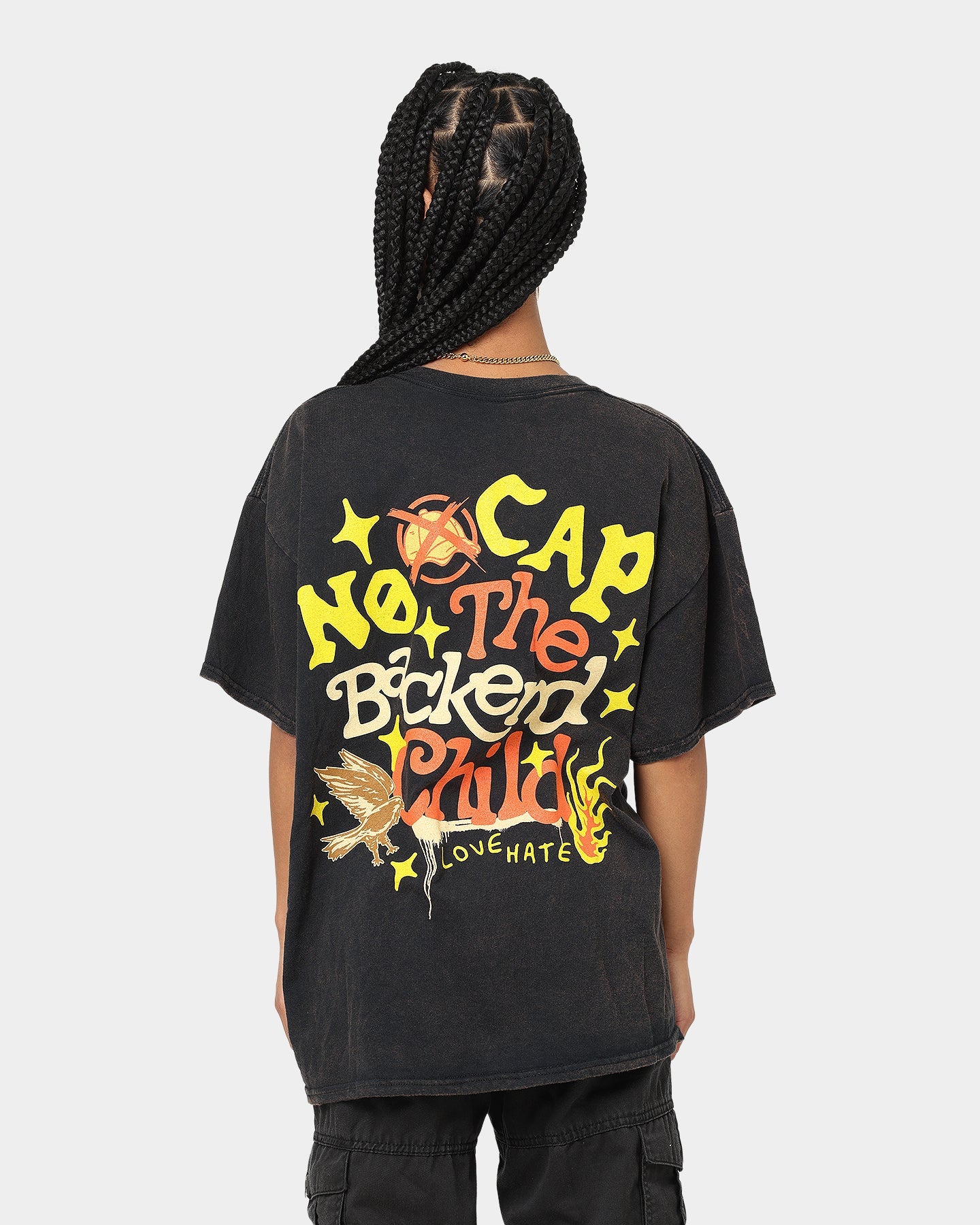 Goat Crew Backend Child Vintage T-Shirt Black Wash Style001