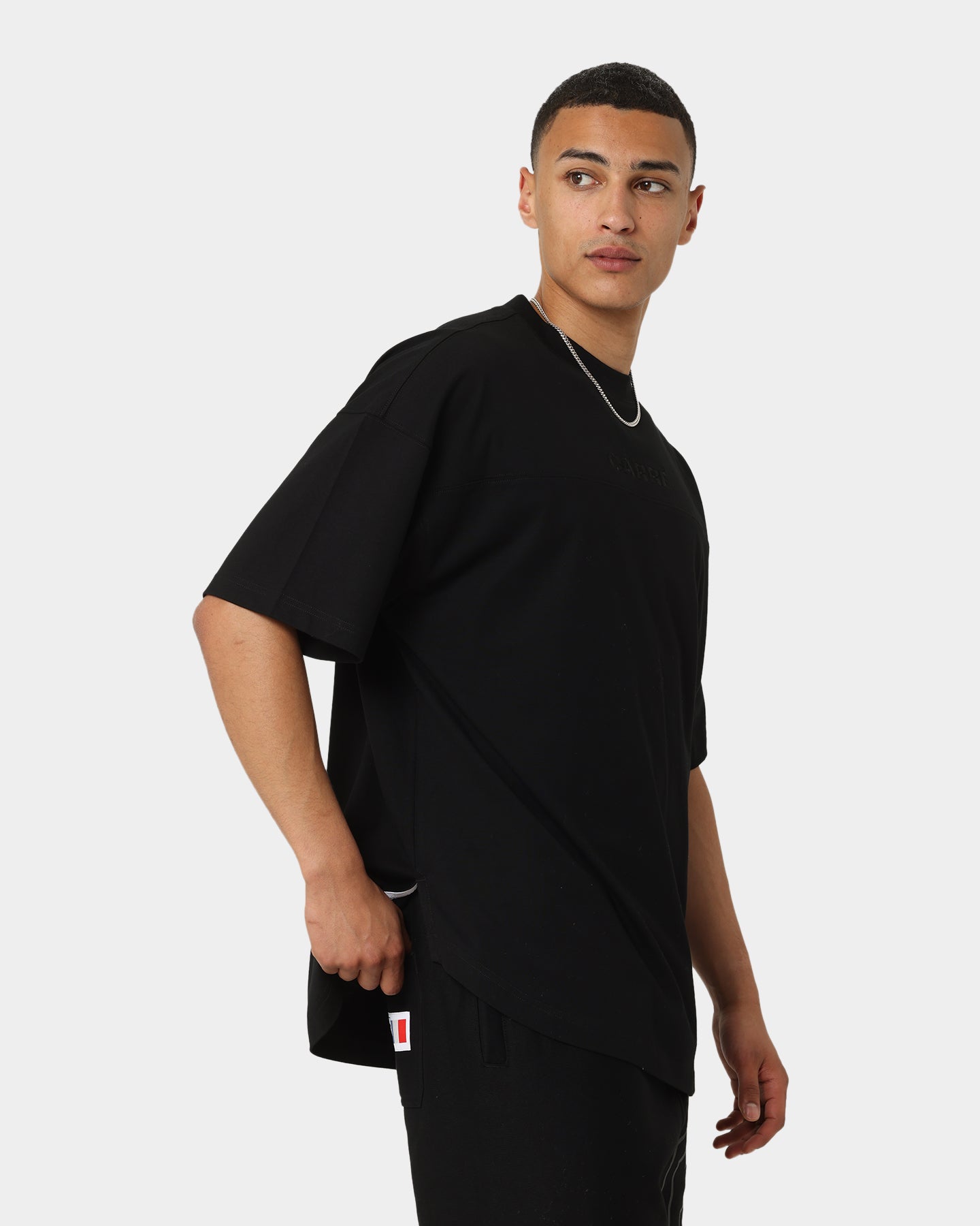 Carré Grid Iron Oversized T-Shirt Black