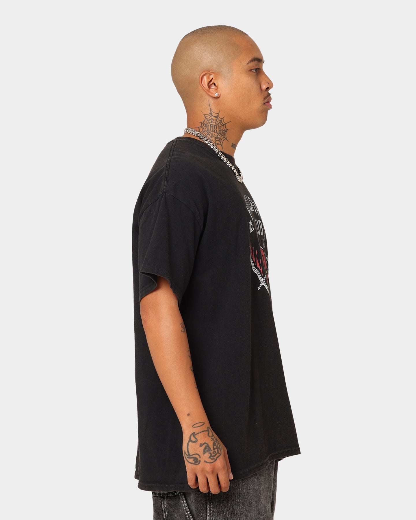 Goat Crew Goat Crew X Stranger Things Hellfire Club Vintage T-Shirt Washed Black