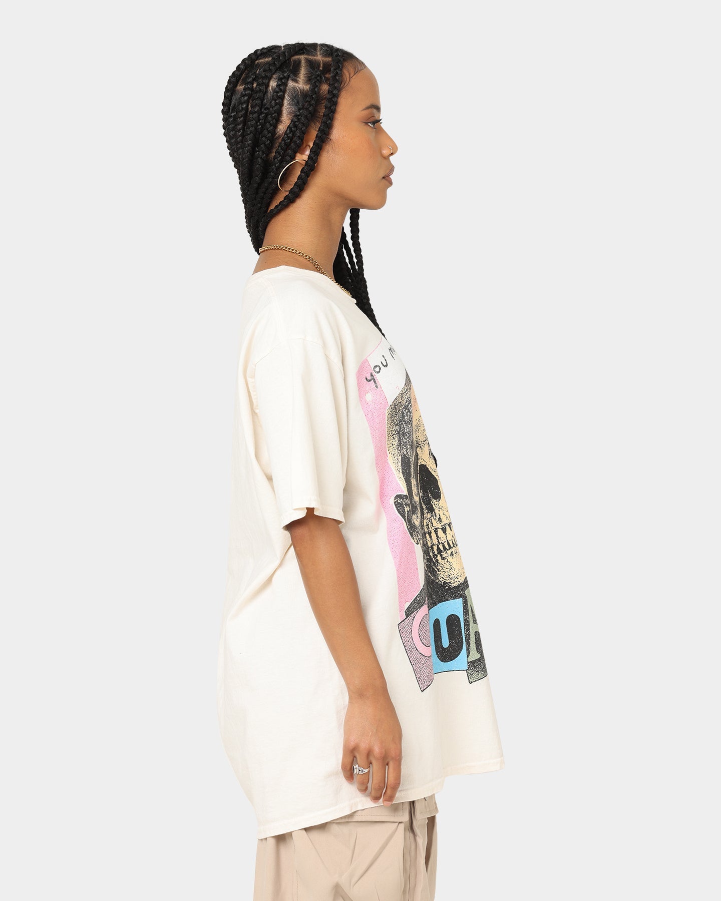 Goat Crew Earfquake Skull T-Shirt Off White Style001
