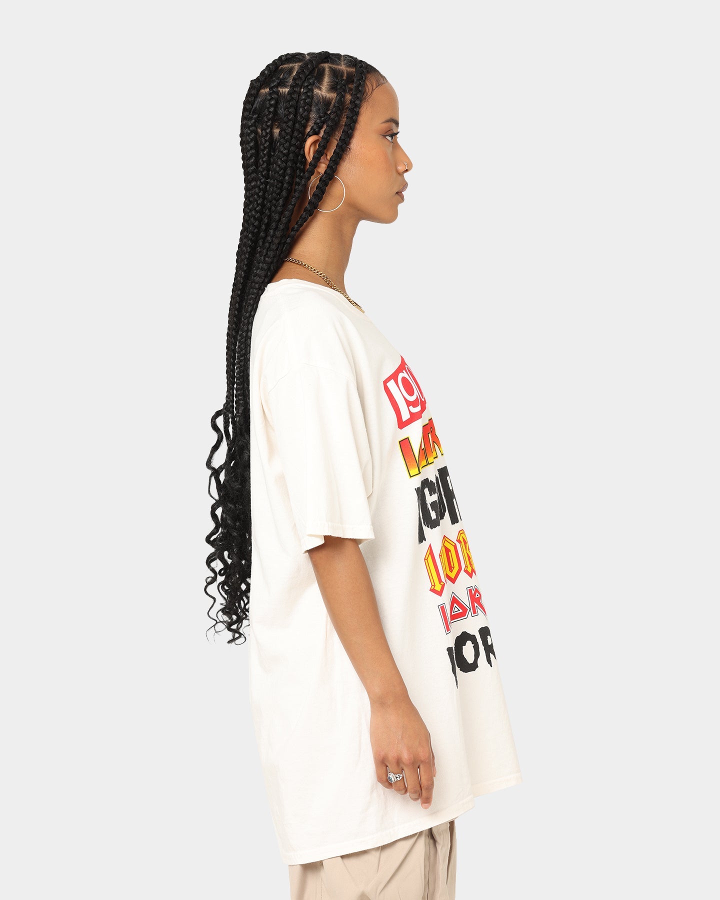 Goat Crew Igor Metal Logo T-Shirt Off White Style001