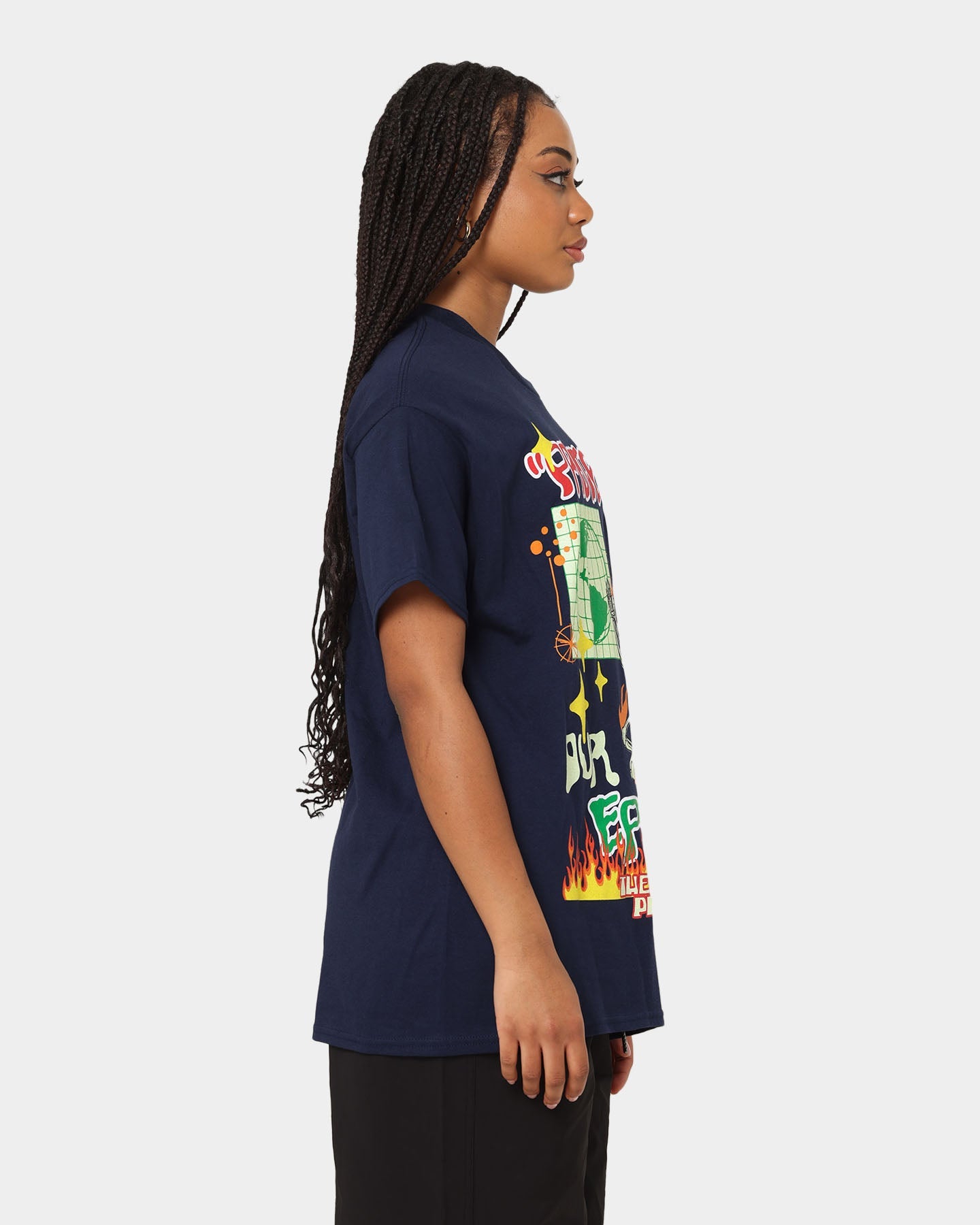 Goat Crew Protect Our Earth T-Shirt Navy Style001
