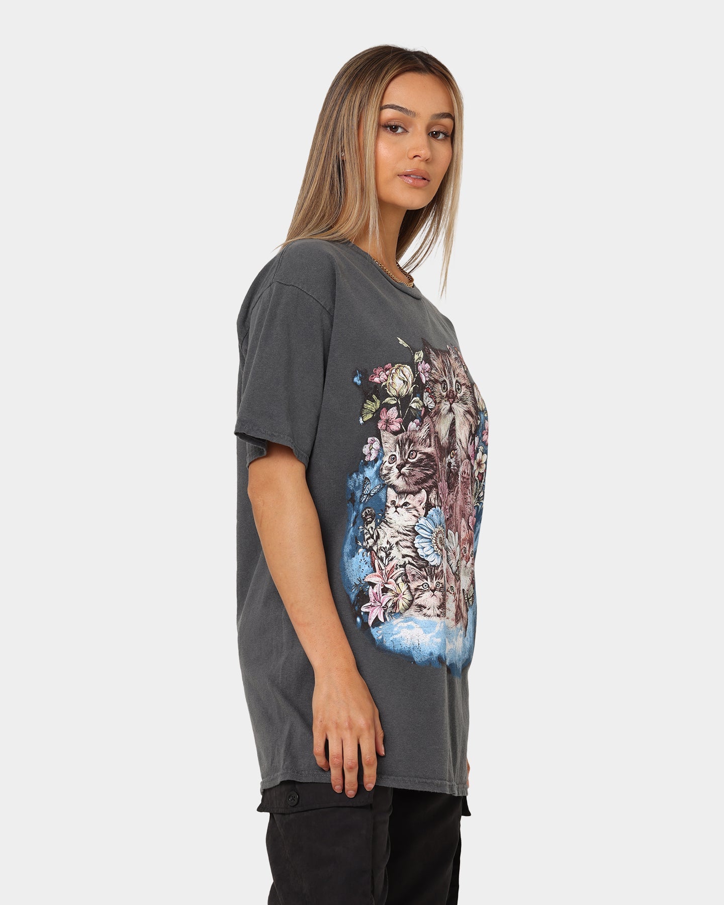 American Thrift OG Kitty T-Shirt Off Black Style001