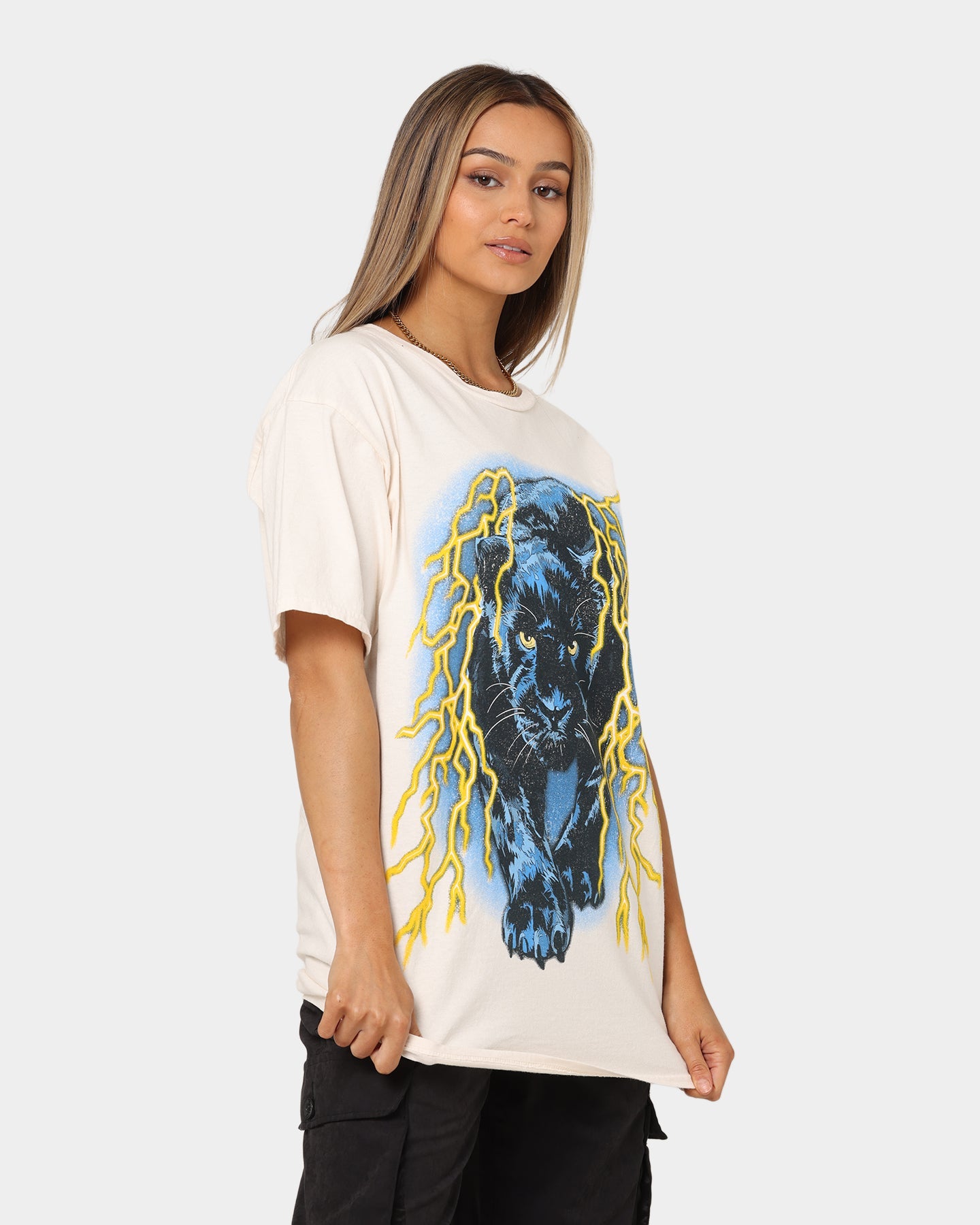 American Thrift OG Panther T-Shirt Off White Style001