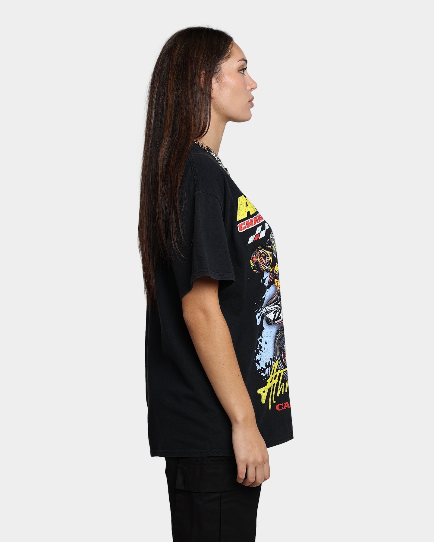 American Thrift Dirt Bike T-Shirt Off Black Style001