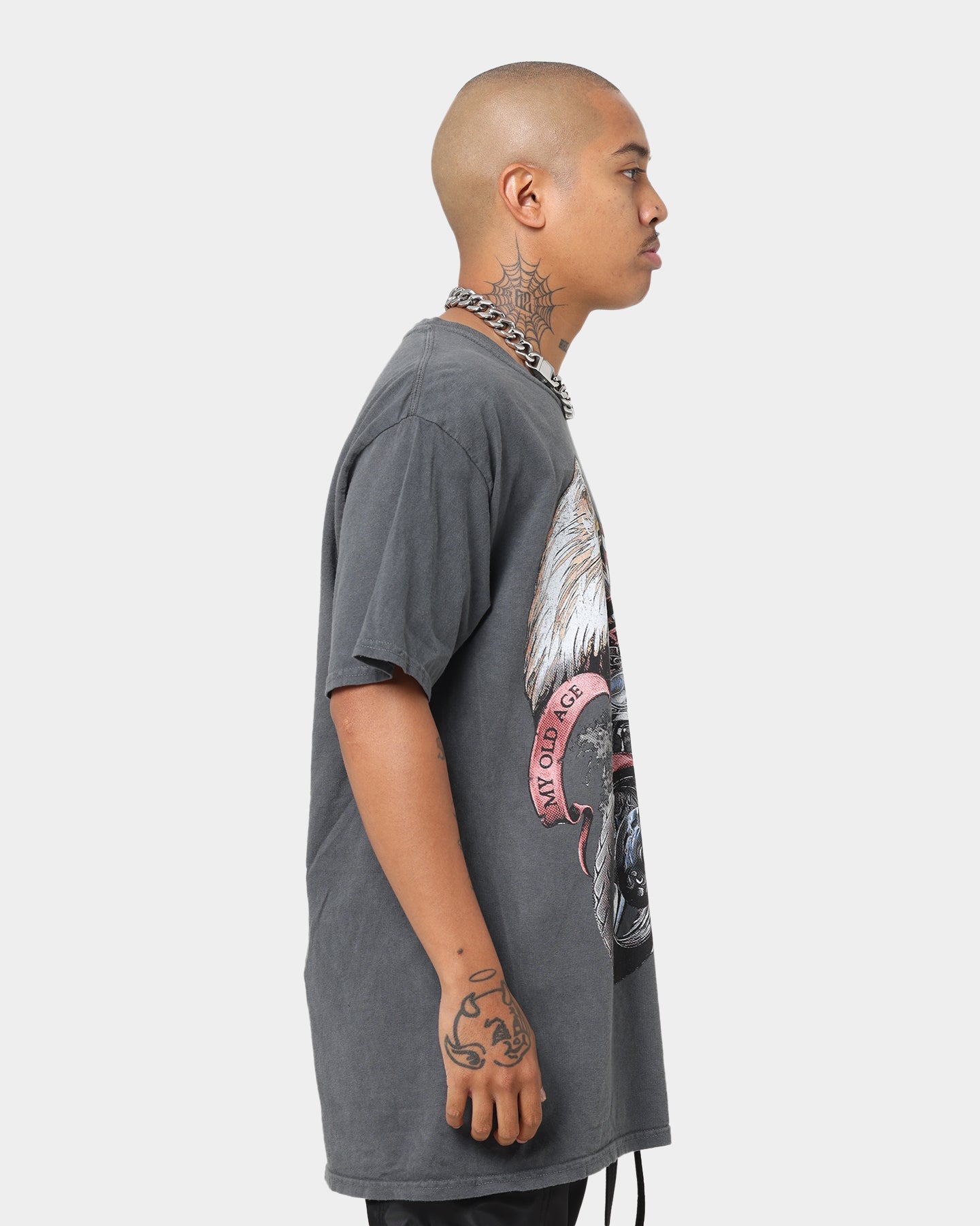 American Thrift Eagle Moto Club T-Shirt Off Black
