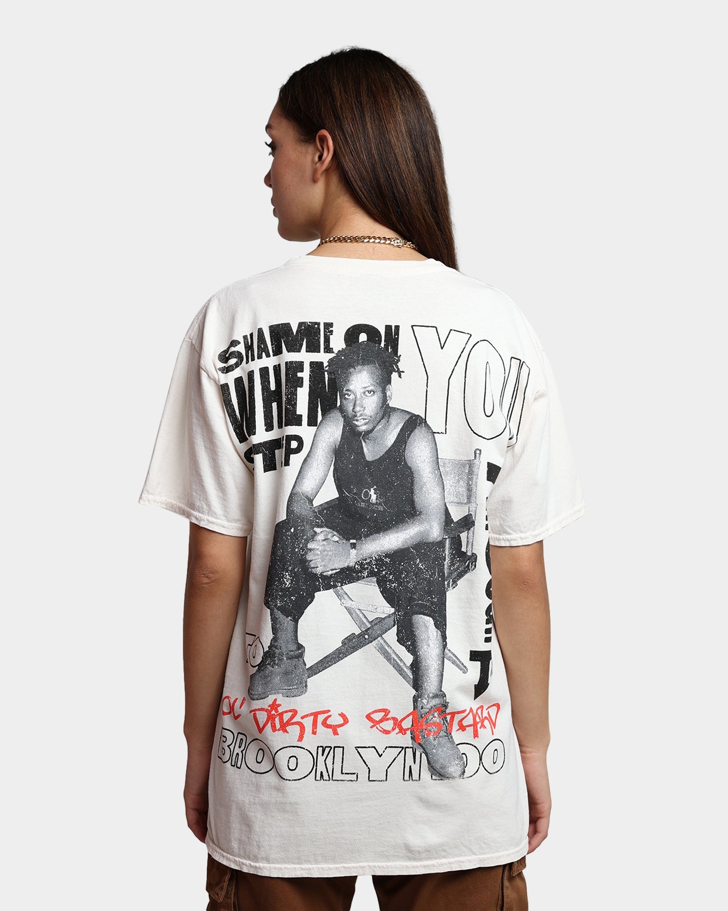Goat Crew X Ol' Dirty Bastard One Man Army T-Shirt Off White Style001