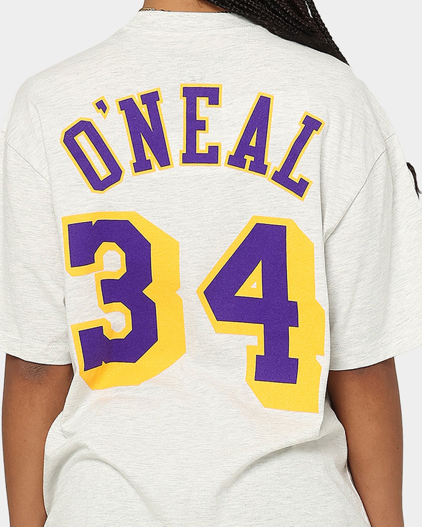 Mitchell & Ness Los Angeles Lakers Shaquille O'Neal #34 N&N T-Shirt White Marle Style001