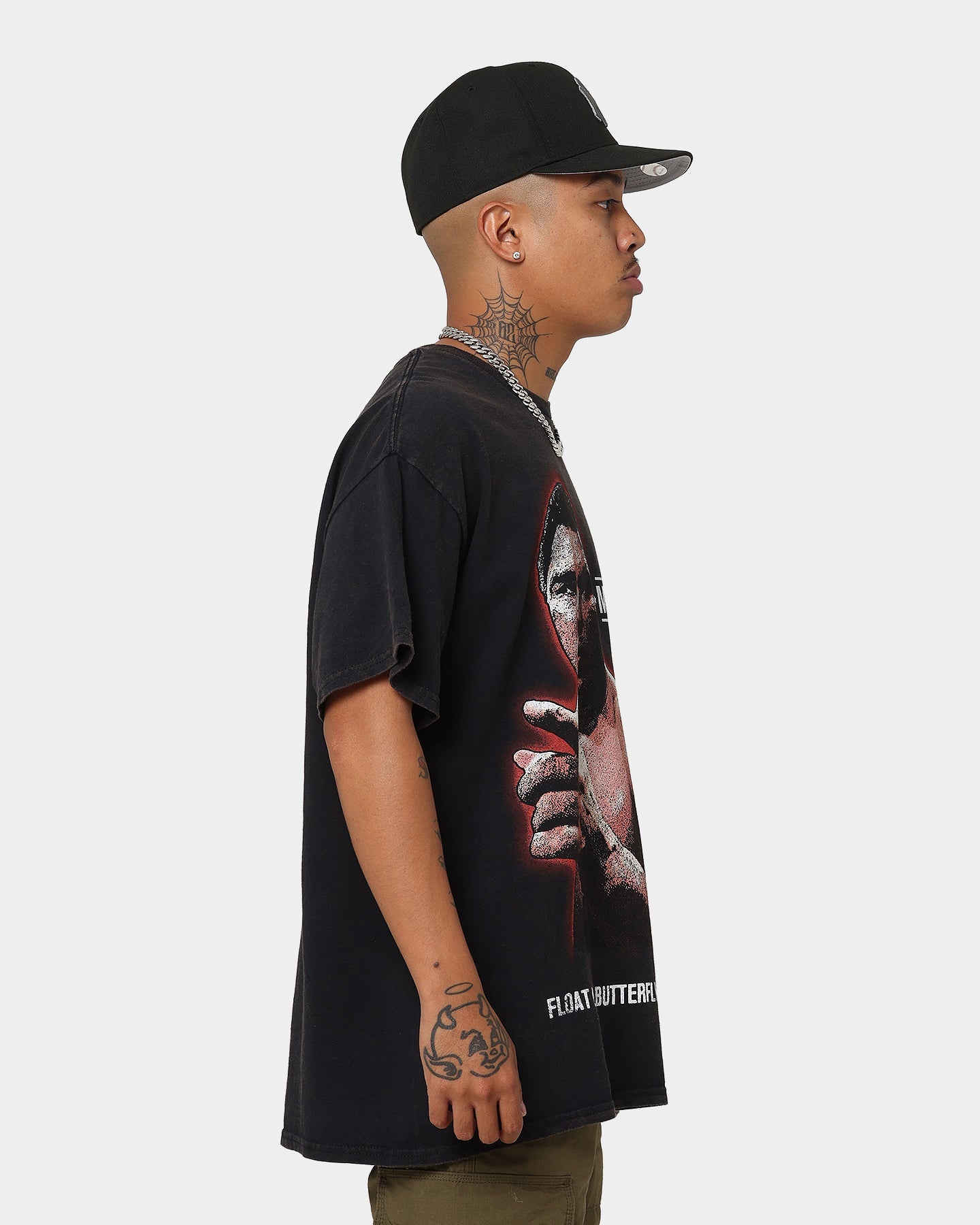 Goat Crew X Muhammad Ali Slogan T-Shirt Black Wash