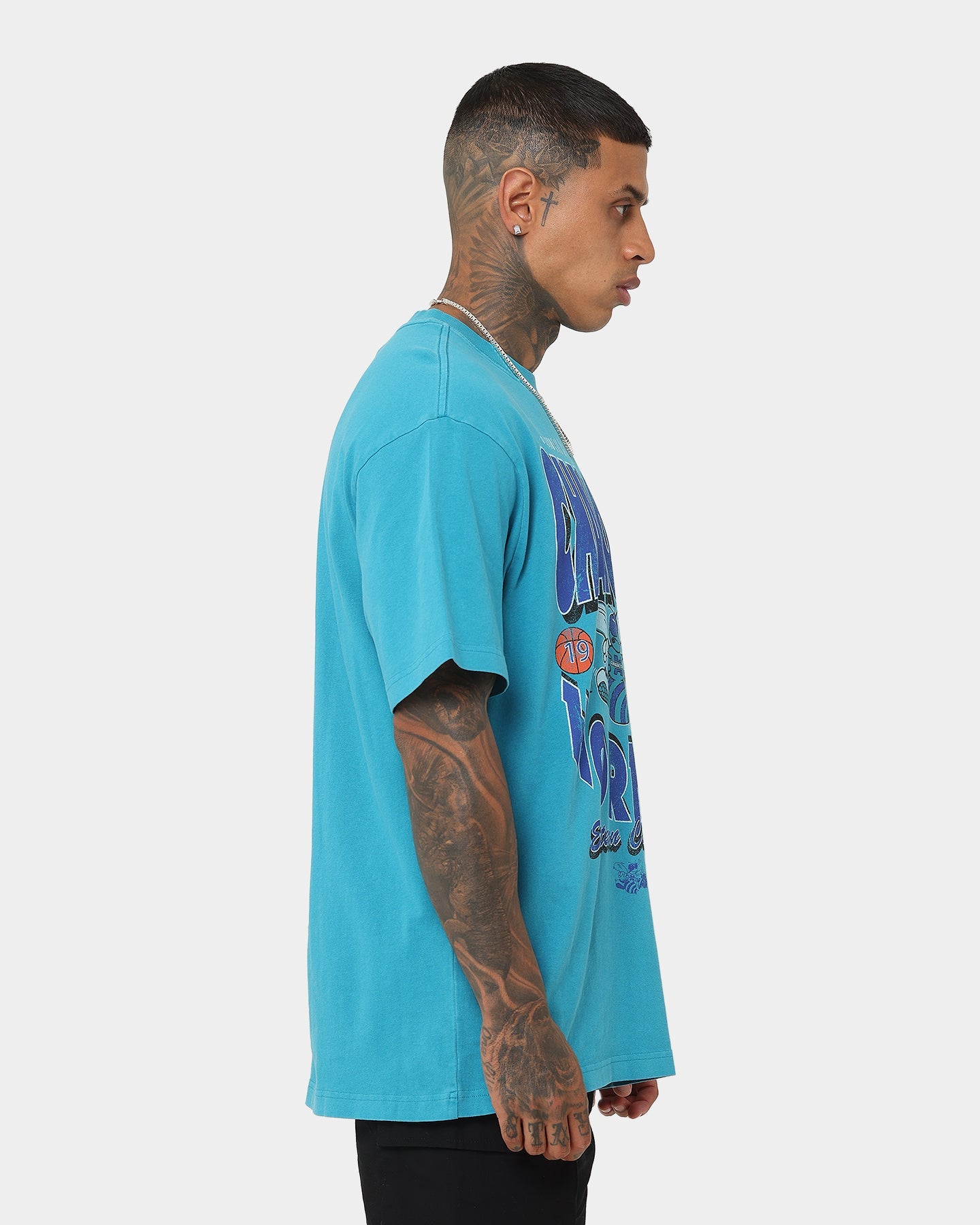 Mitchell & Ness Charlotte Hornets Champions T-Shirt Faded Teal